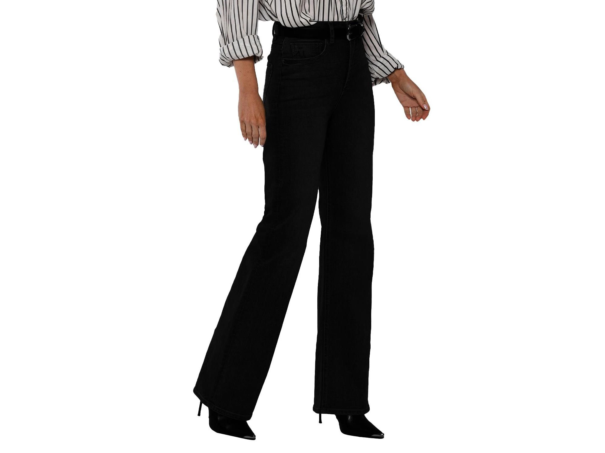 High Rise Ali Boot Cut Jeans in Pitch Black — Image 4
