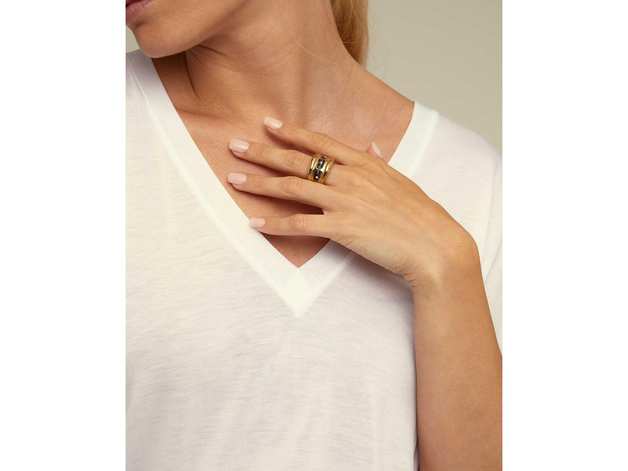 Triple Grey Crystal Ring — Image 3
