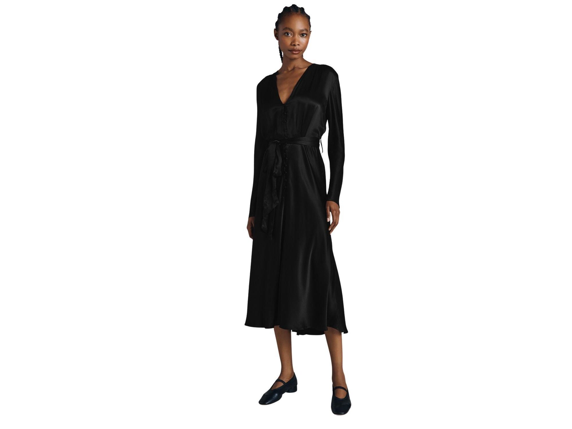 Meryl Satin Midi Dress — Image 4