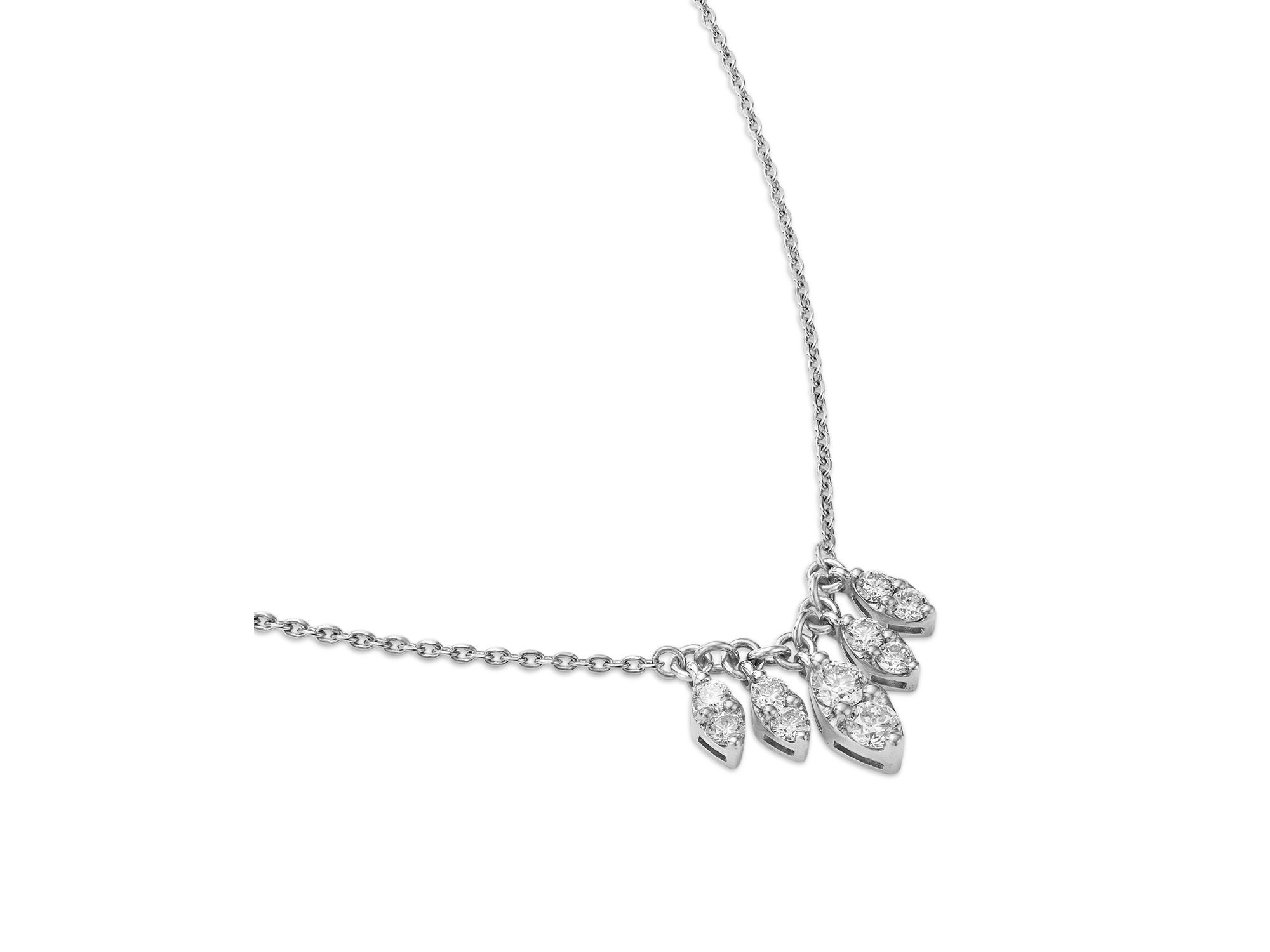 Diamond Pendant Necklace in 14K White Gold, 1.0 tcw — Image 3