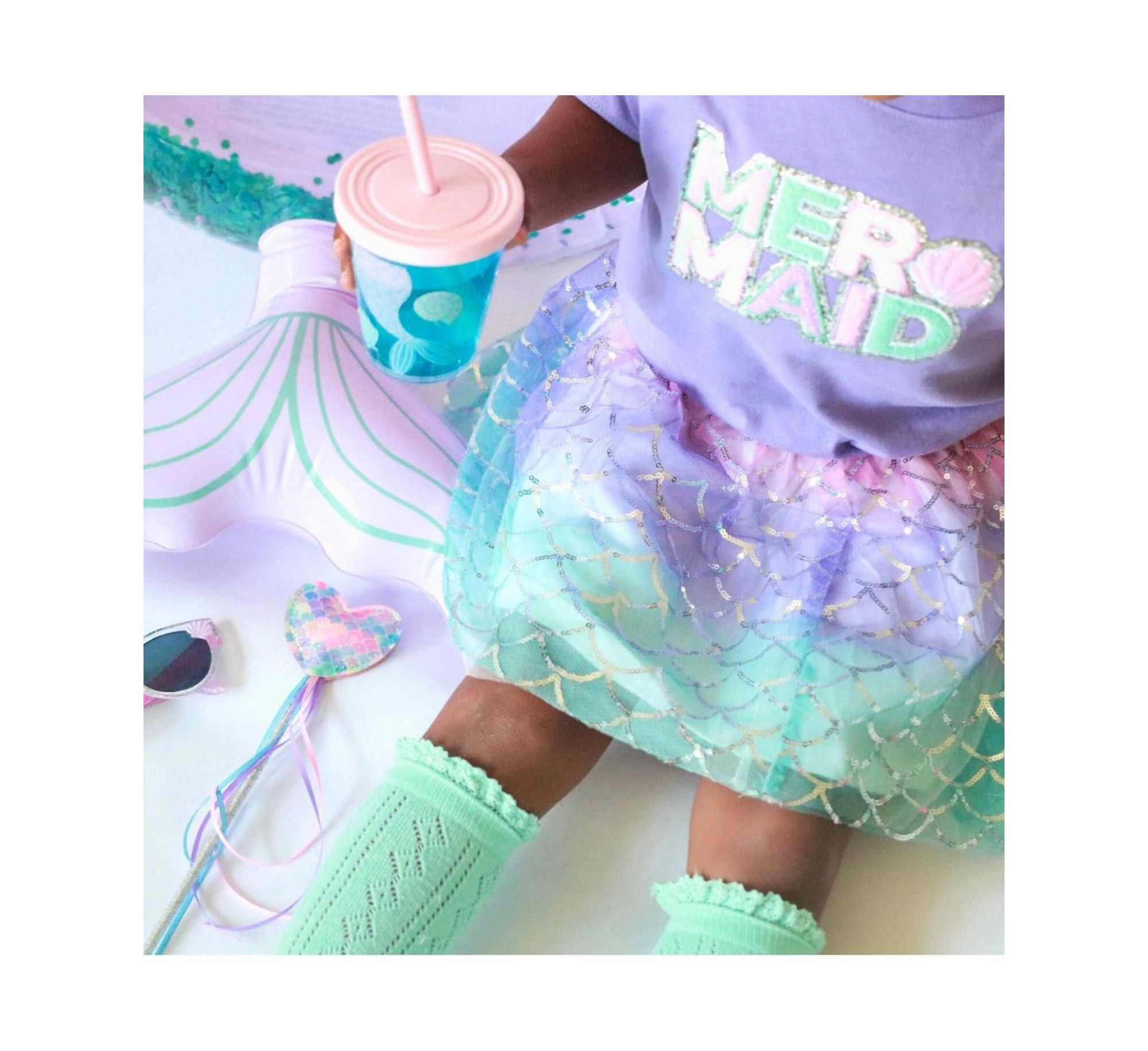 Girls' Sparkling Mermaid Tutu - Baby — Image 3