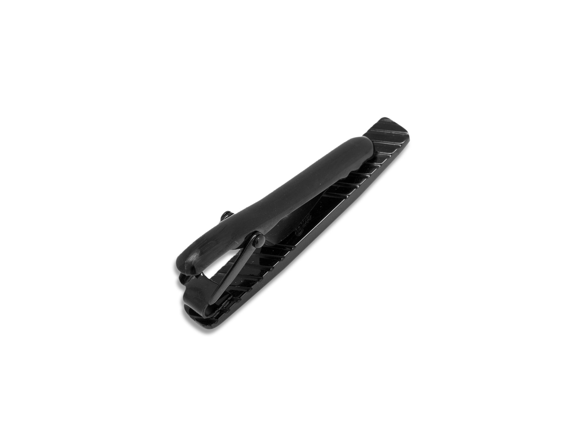 Gunmetal-Tone Onyx Inlaid Tie Clip — Image 4