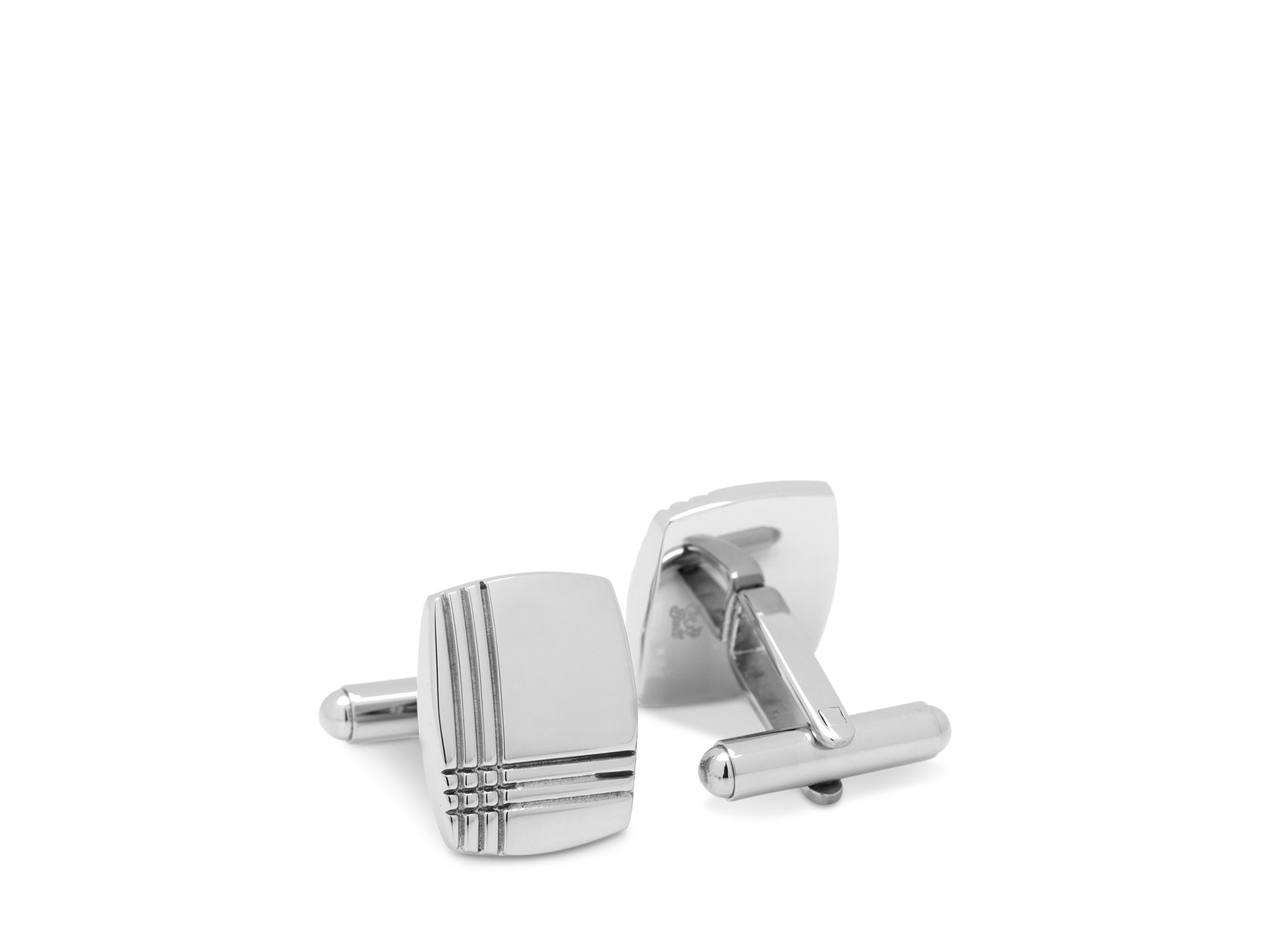 Tartan Plaid Stainless Steel Cufflinks — Image 4