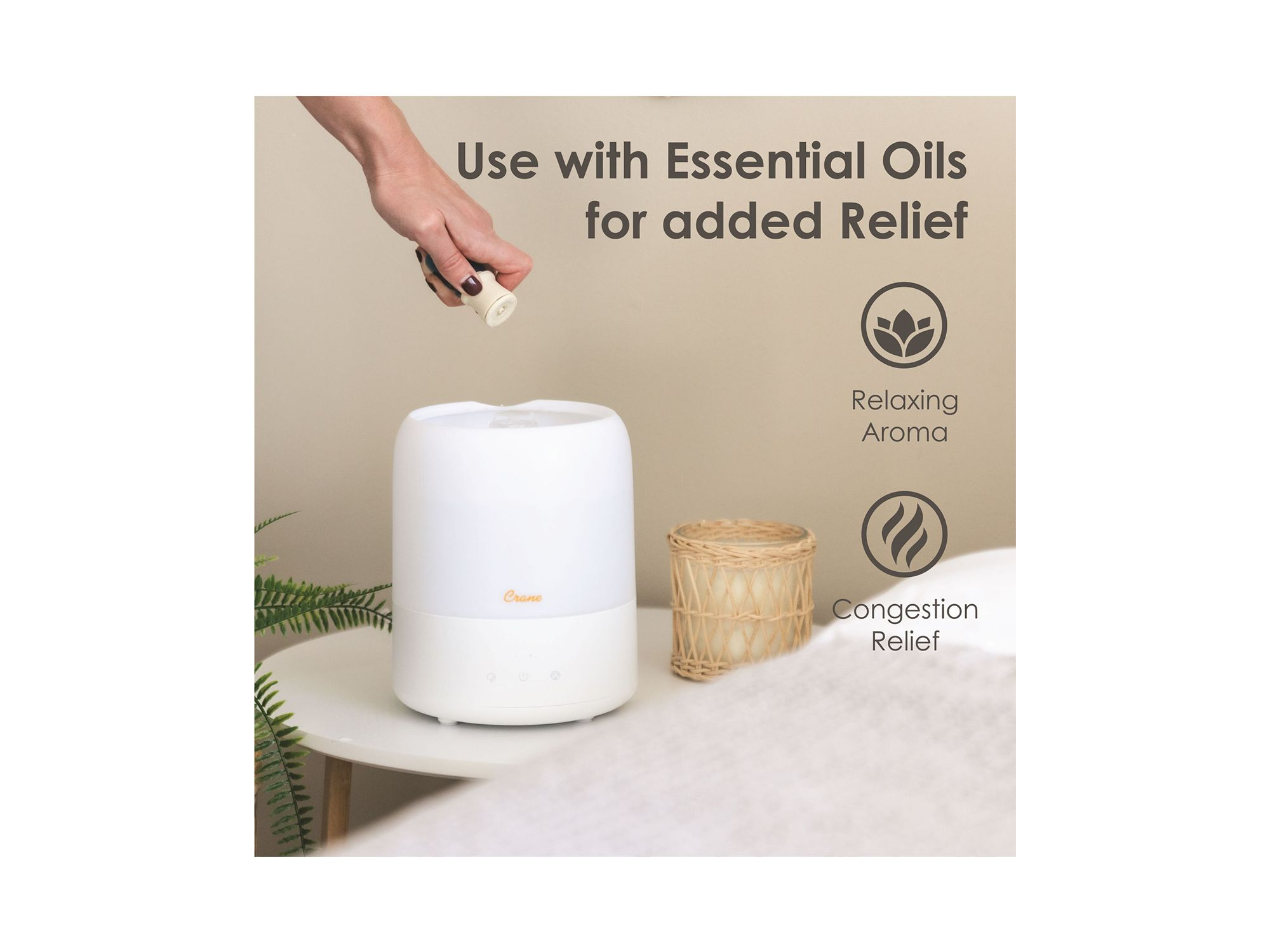 3 in 1 Compact Humidifier - 0.5 Gallon with Sleep Support Light & Aroma Diffuser — Image 4