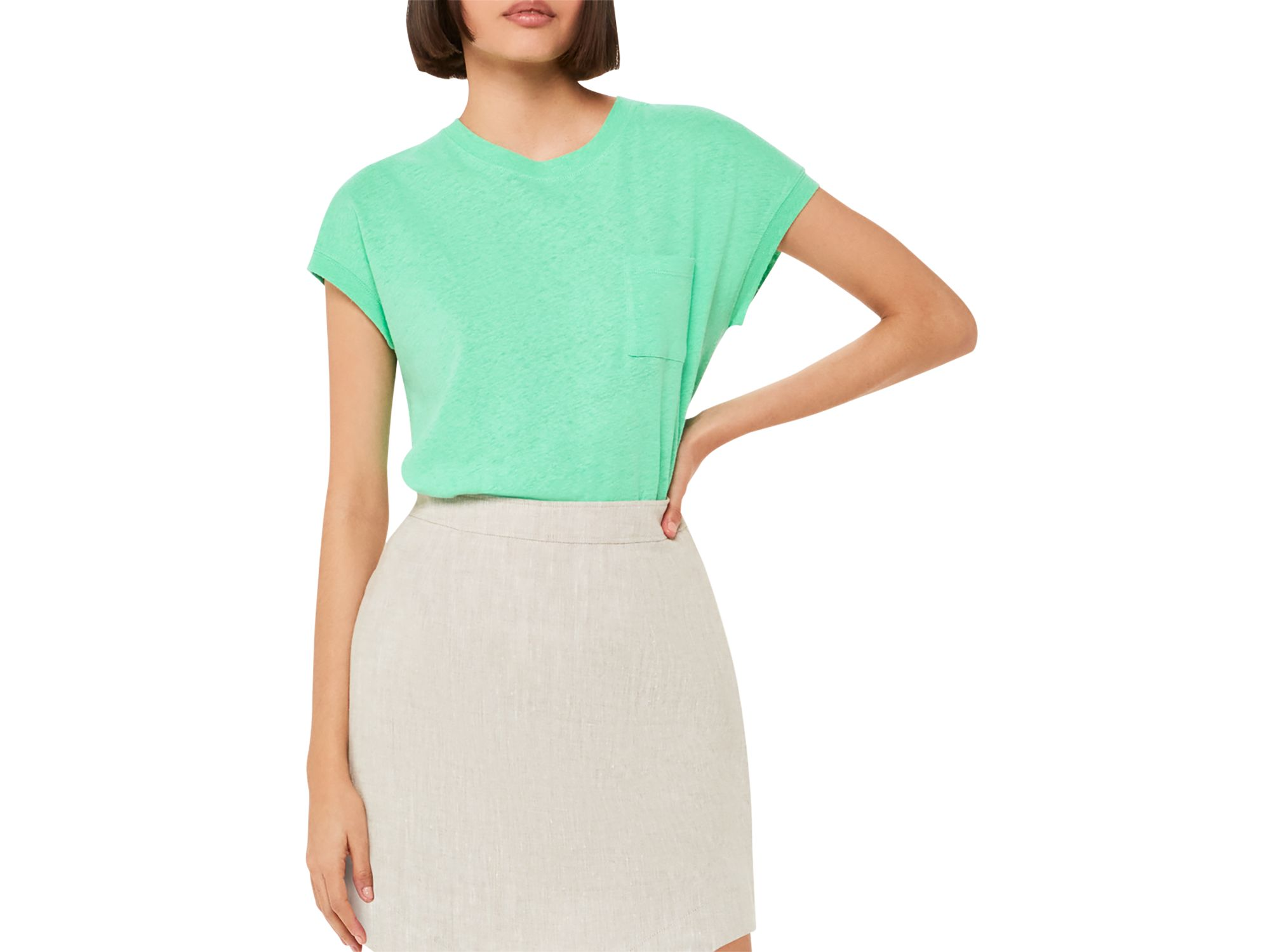 Ember Linen Mix Pocket Tee — Image 3