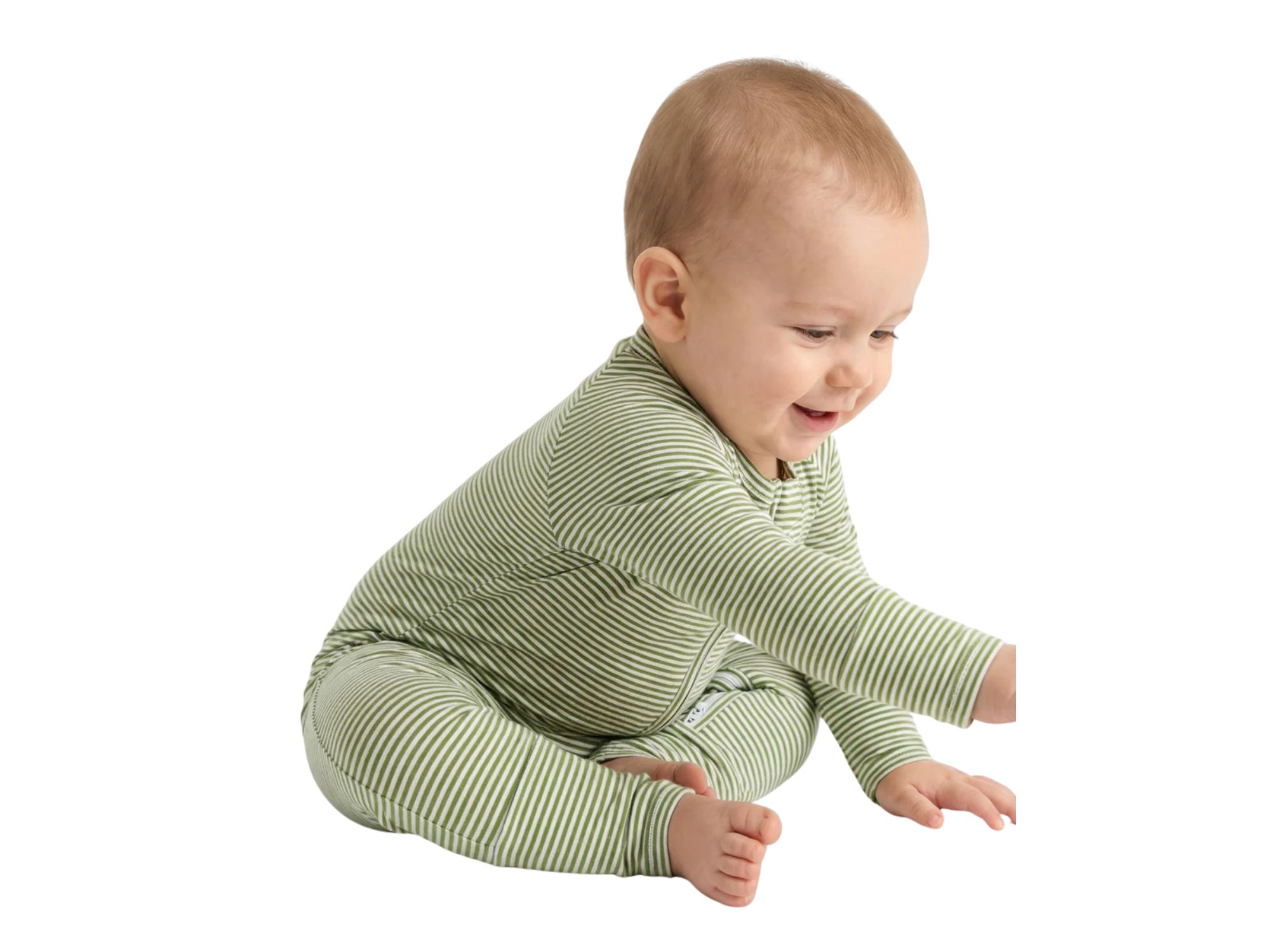 Boys' Evergreen Stripe Bamboo Sleeper - Baby — Image 4