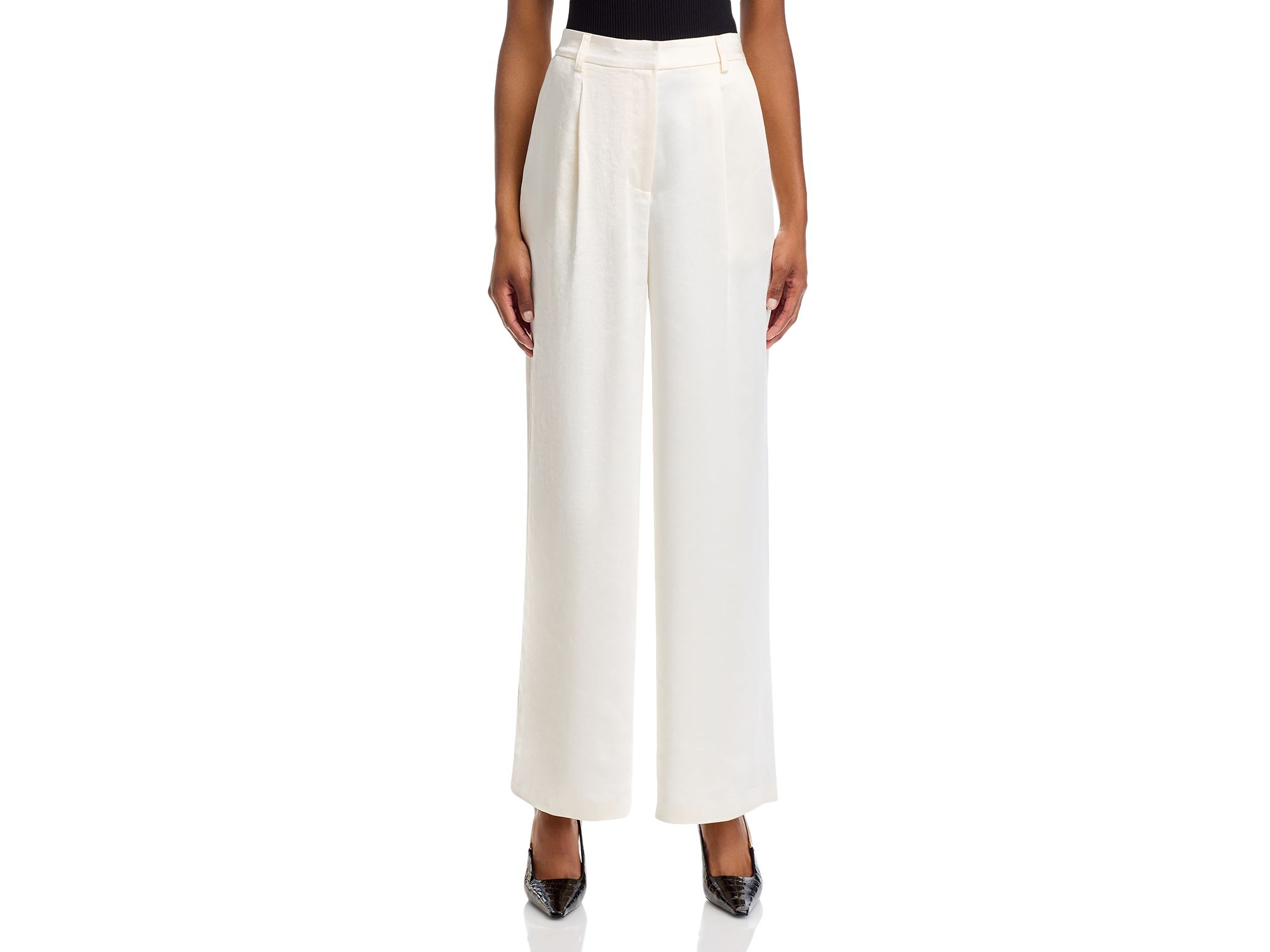 Satin Wide Leg Pants - Exclusive — Image 4