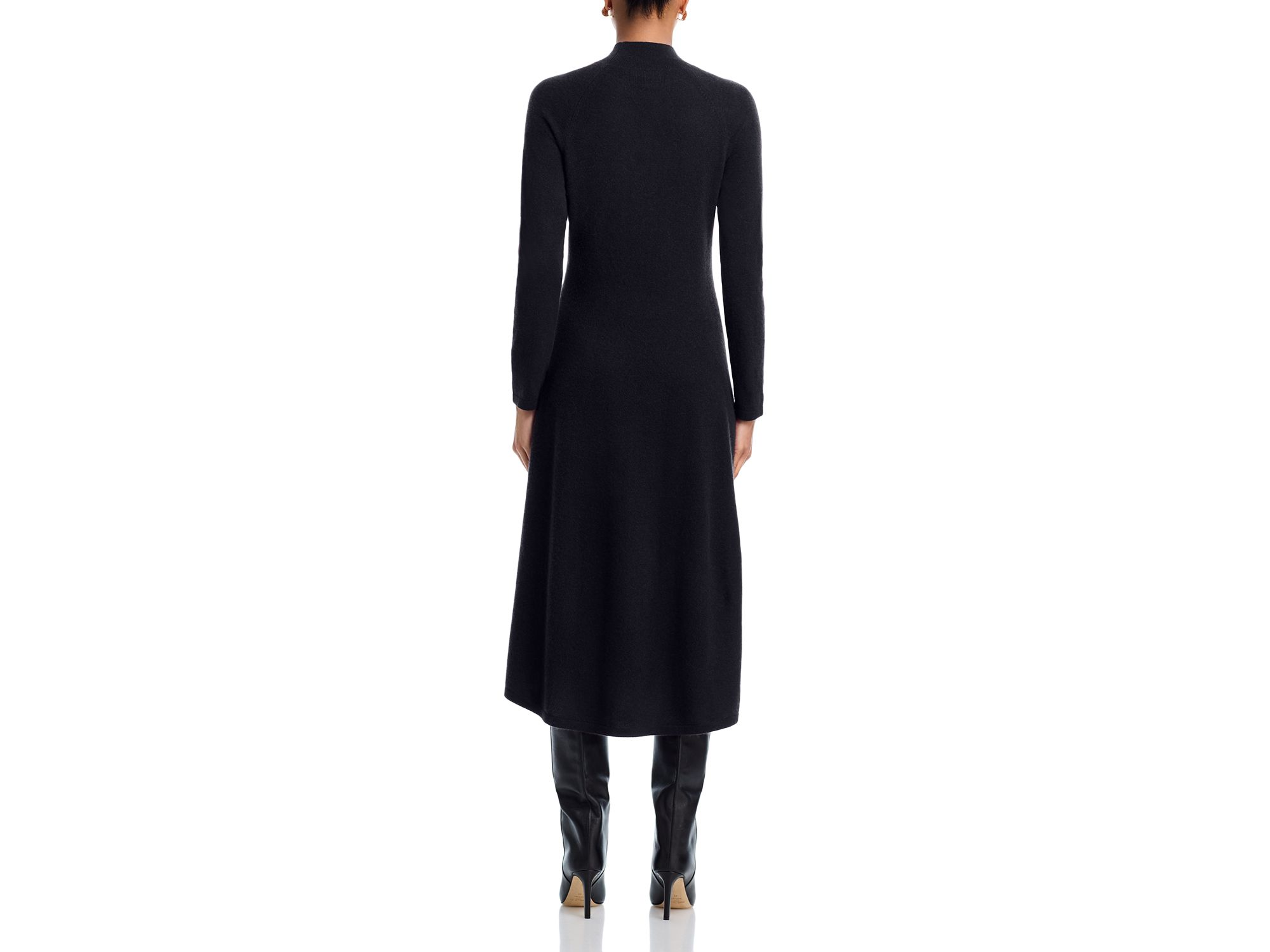 100% Cashmere Mock Neck Dress — Image 8