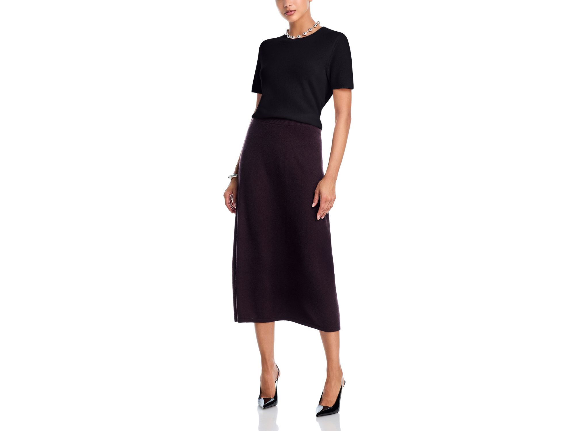 100% Cashmere Midi Skirt - Exclusive — Image 11