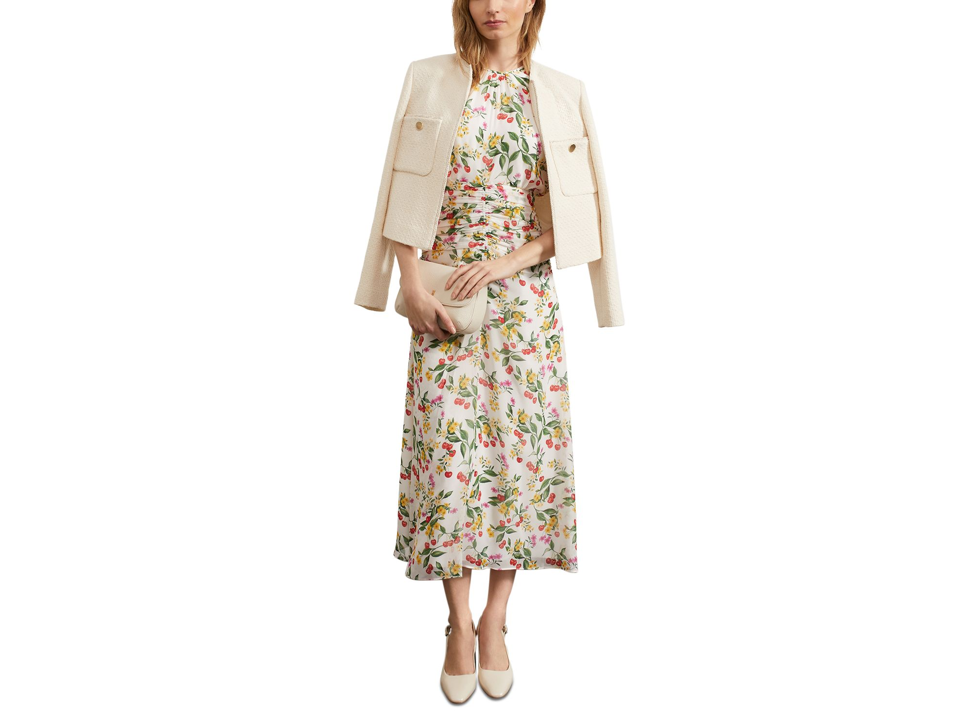 Tegan Printed Silk Dress — Image 8