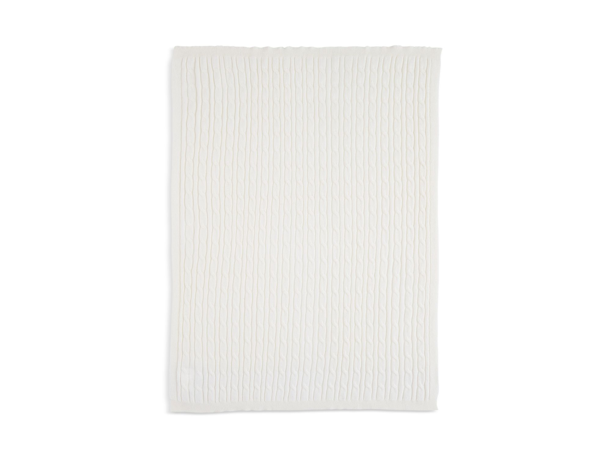 Unisex Cable Knit Cashmere Baby Blanket — Image 3
