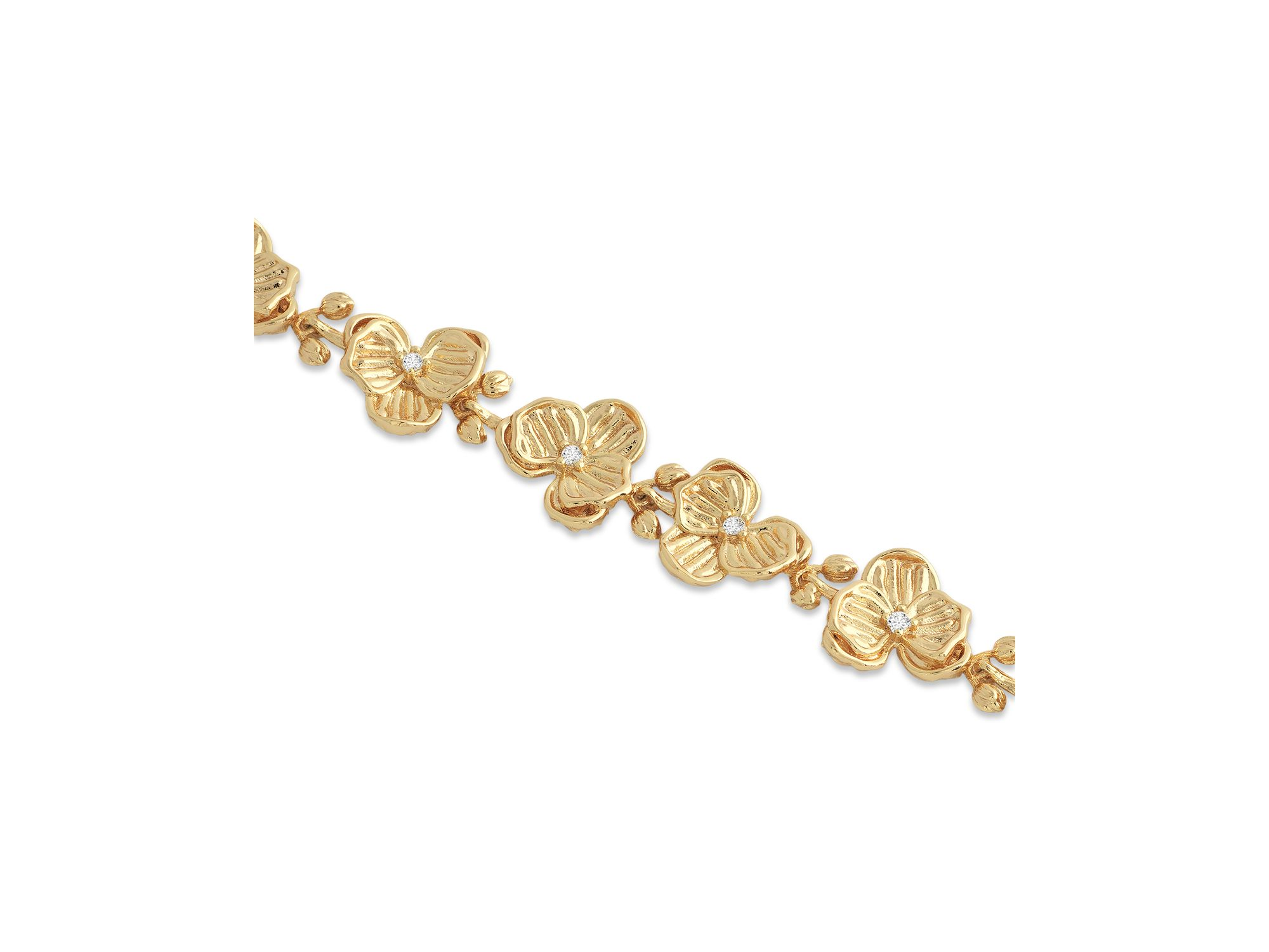 Pavé Orchid Link Bracelet — Image 3