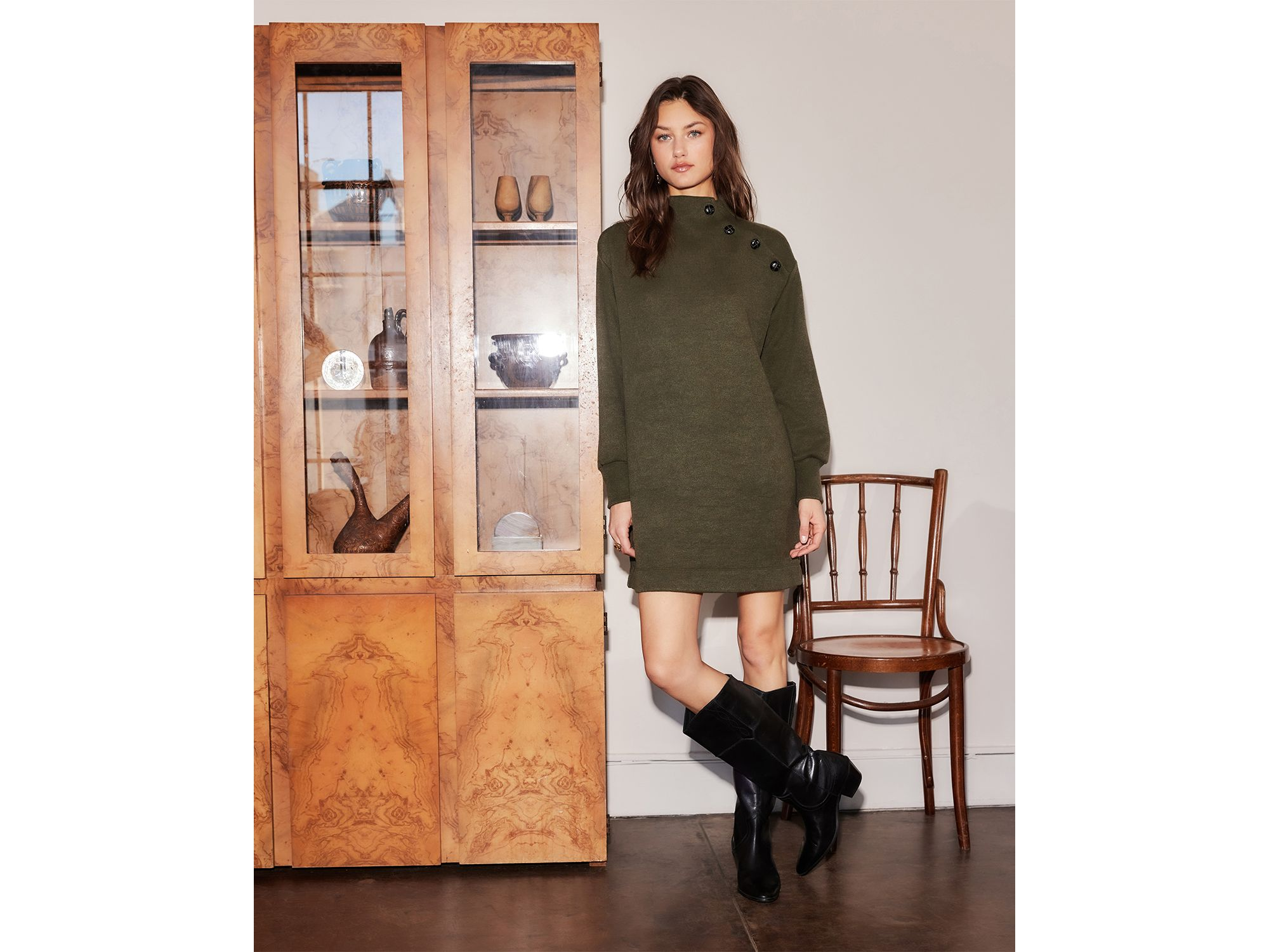 Brenna Mock Neck Dress — Image 5