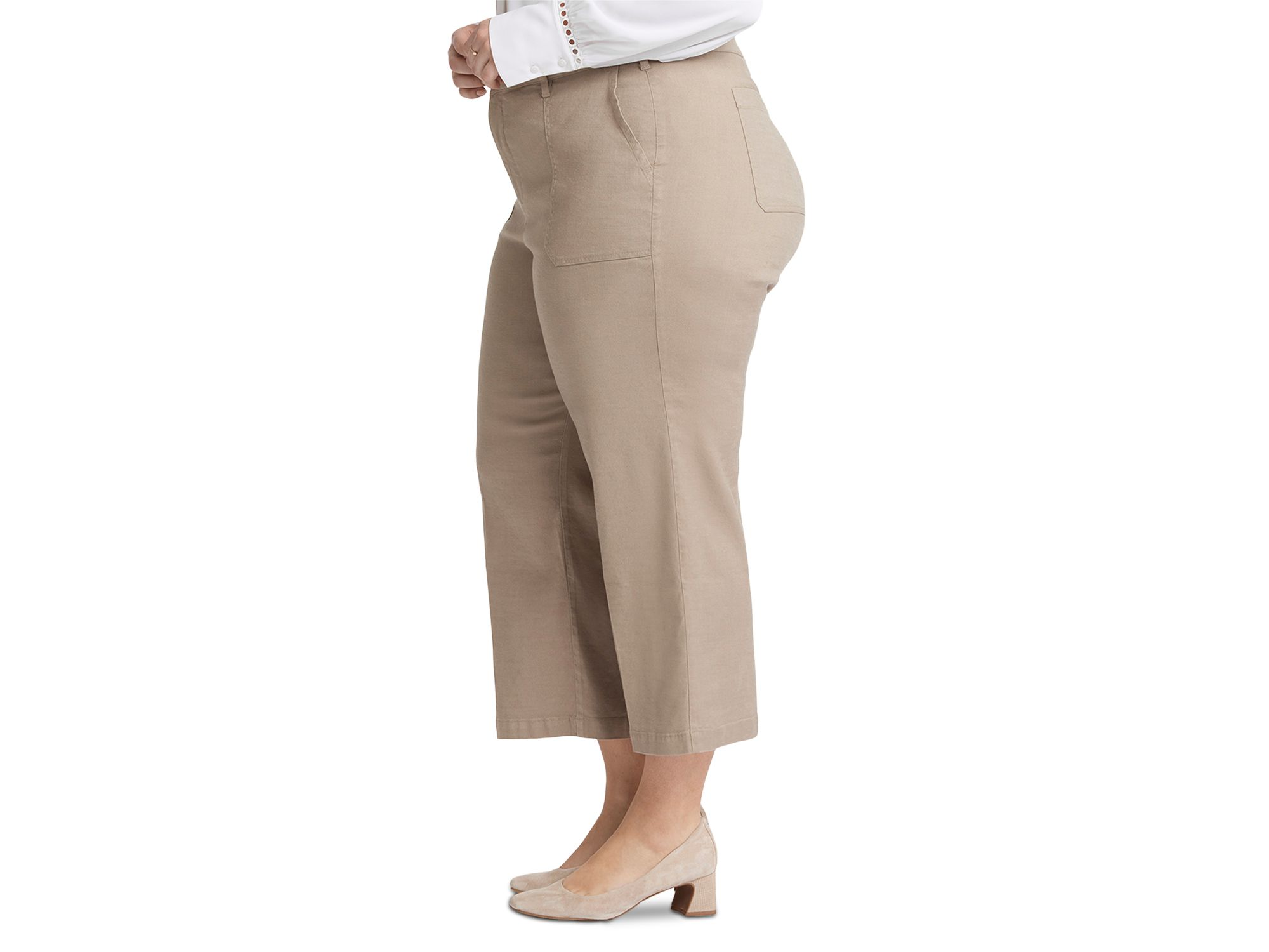Wide Leg Cargo Capri Pants — Image 3
