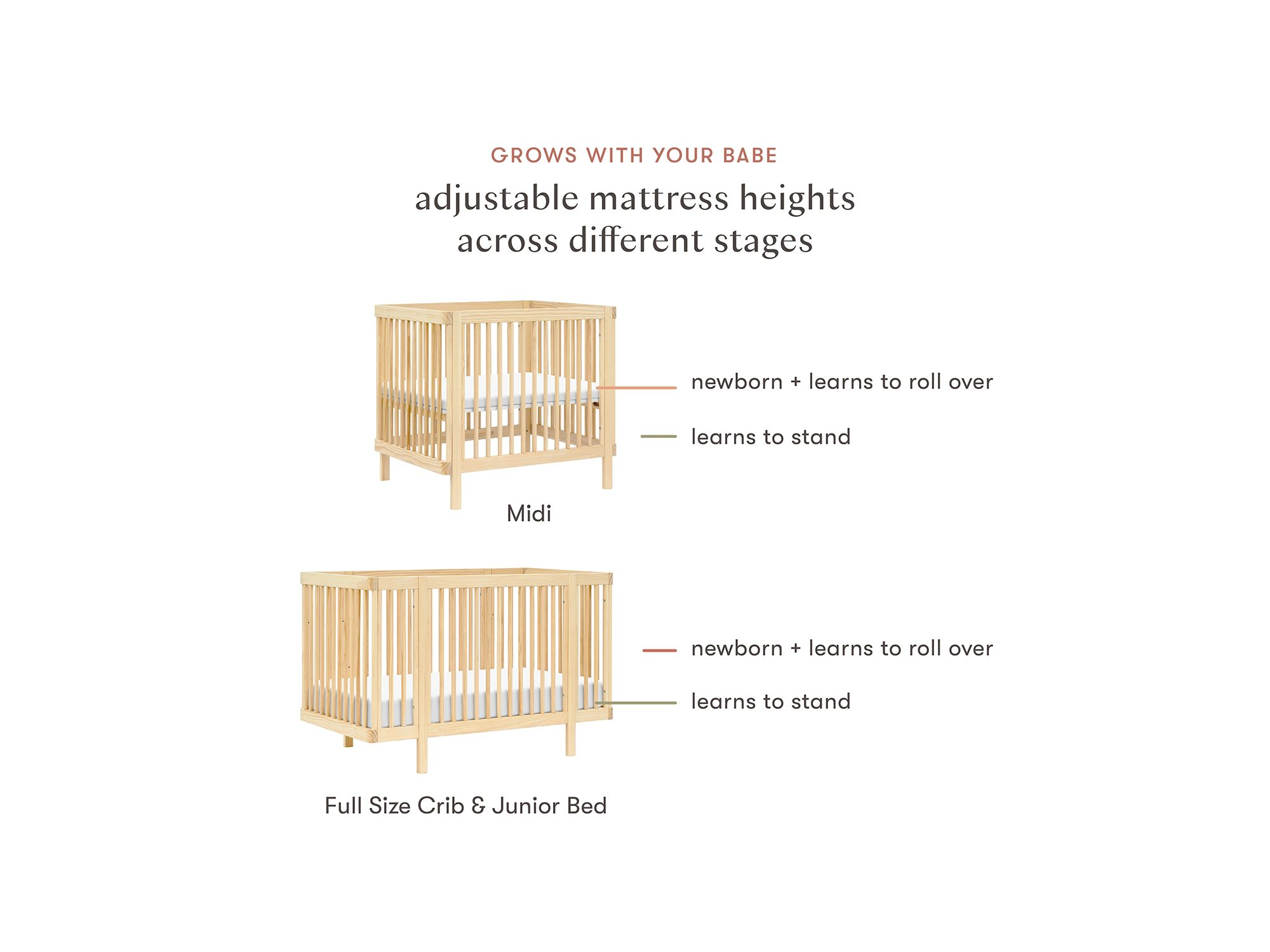 Pogo 8 in 1 Convertible Crib with All Stages Conversion Kits — Image 23