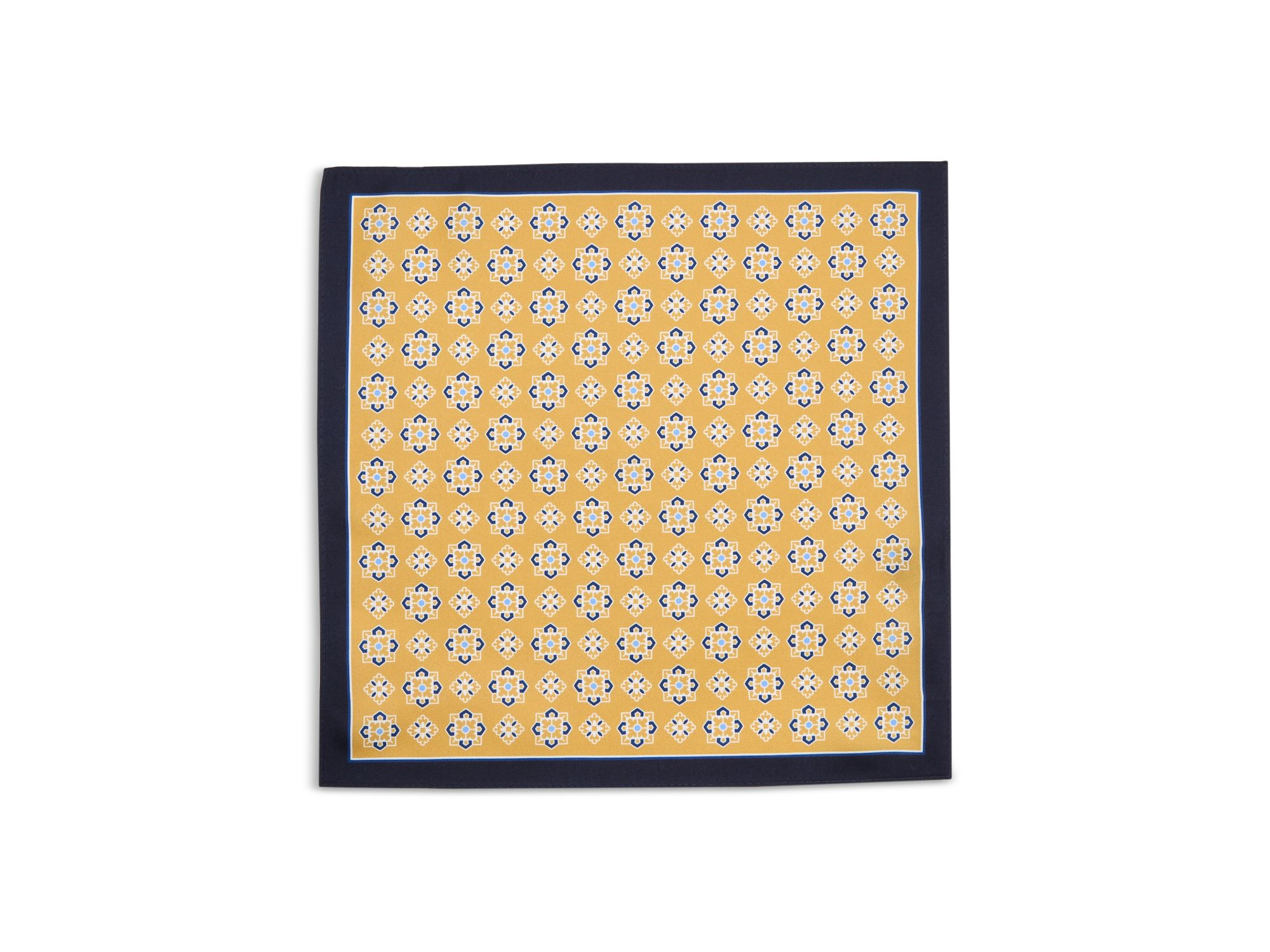 Medallion Silk Pocket Square - Exclusive — Image 3