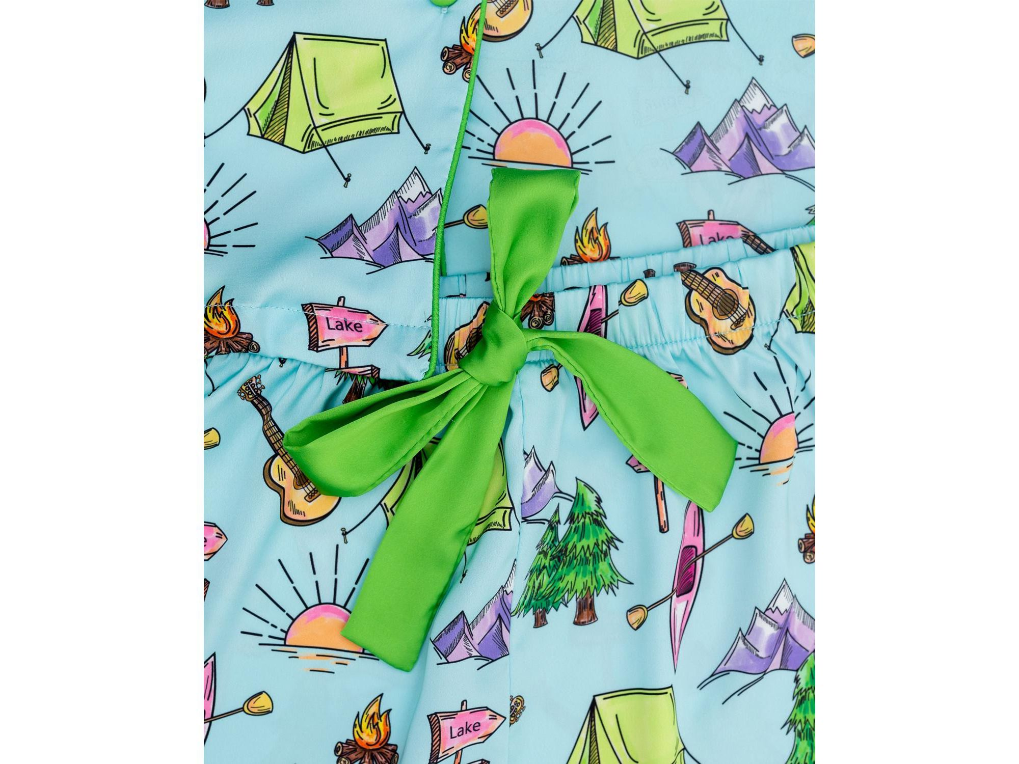 Girls' Camp Club Silky Short Sleeve Shorts Set - Little Kid, Big Kid — Image 3