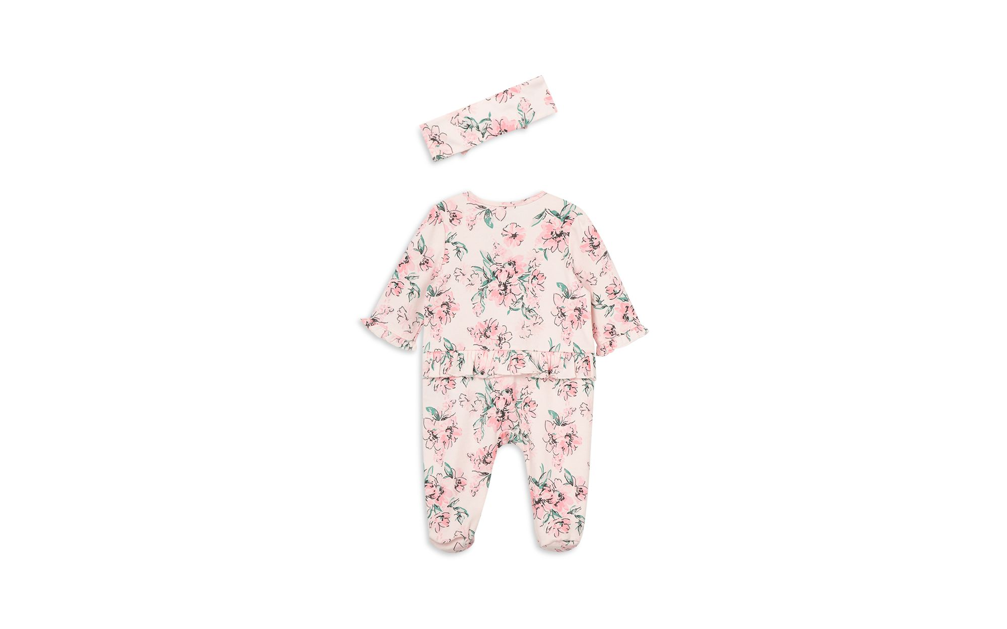 Girls' Dream Floral Footie & Headband - Baby — Image 4