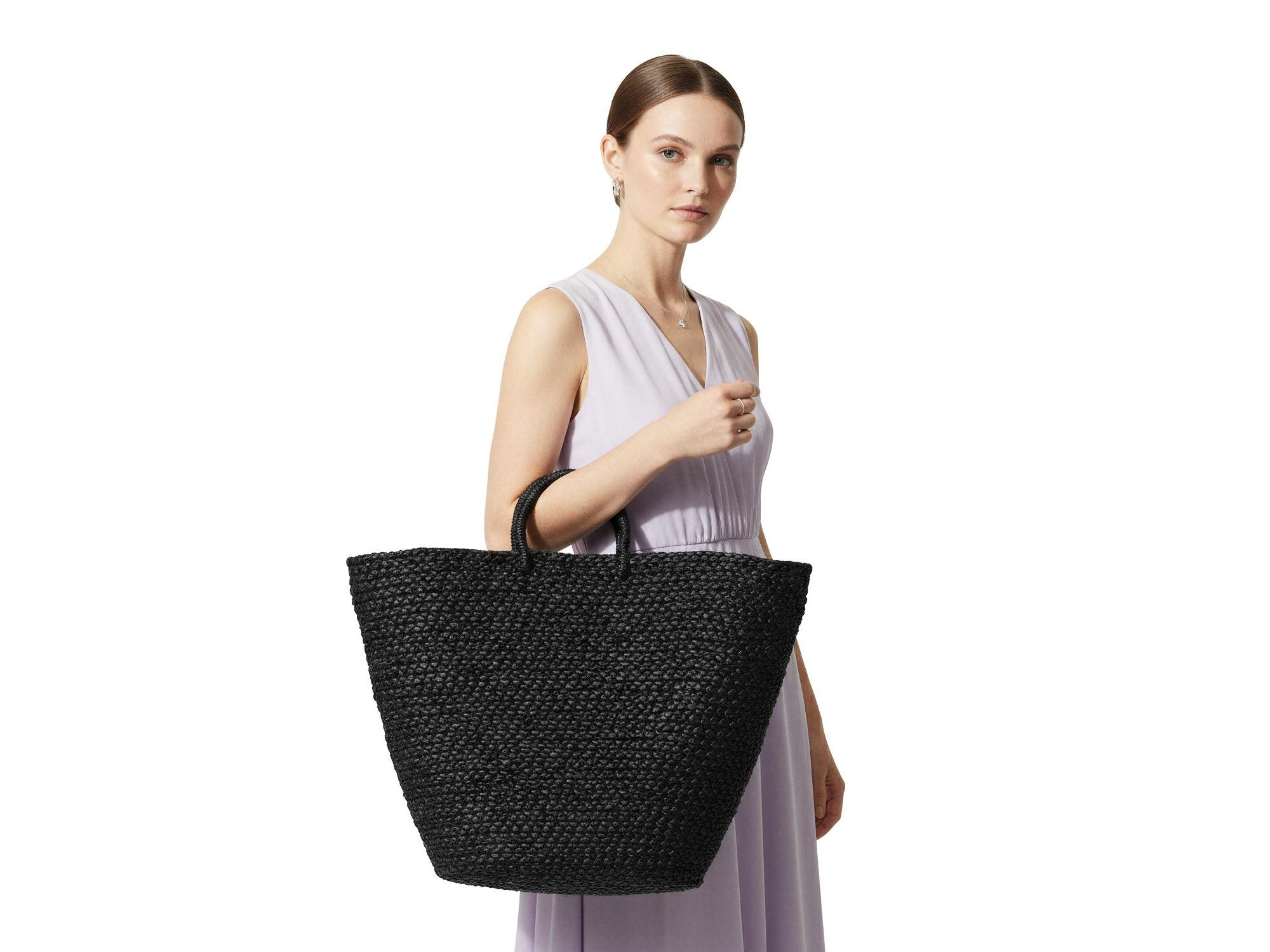Braided Raffia Tote Bag — Image 3