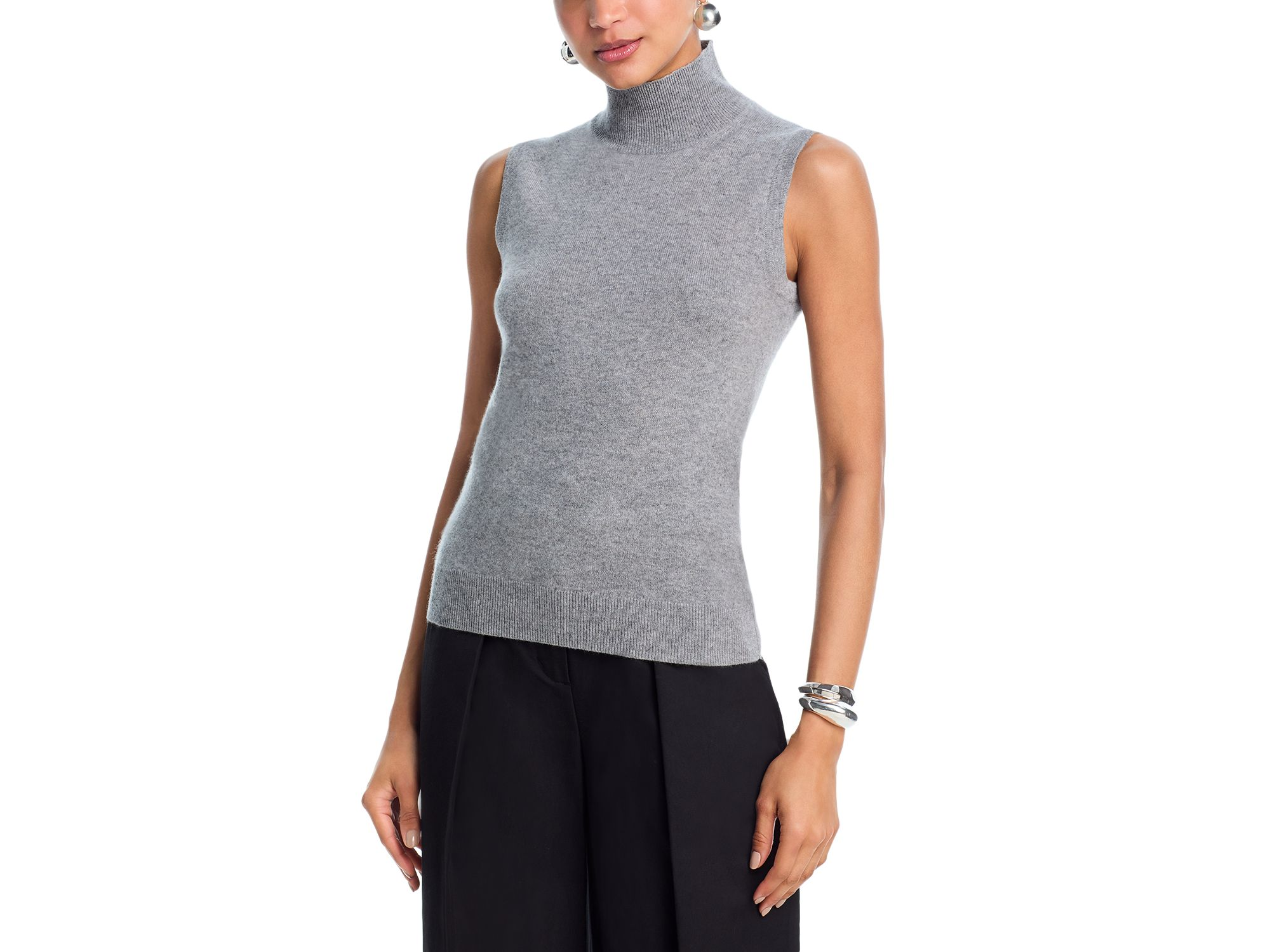 Sleeveless 100% Cashmere Sweater - Exclusive — Image 8
