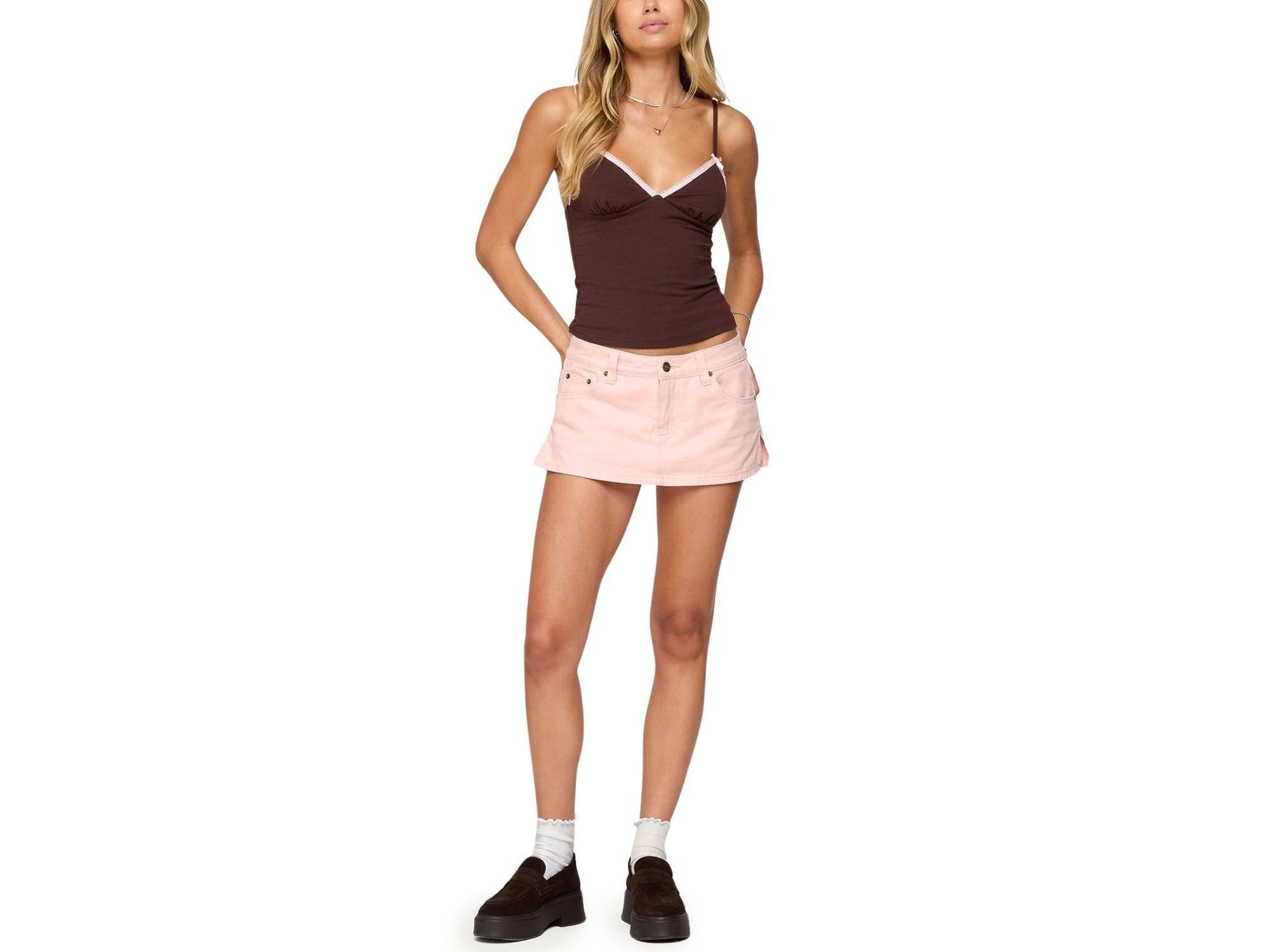 Ruelle Contrast Frill Tank Top — Image 3