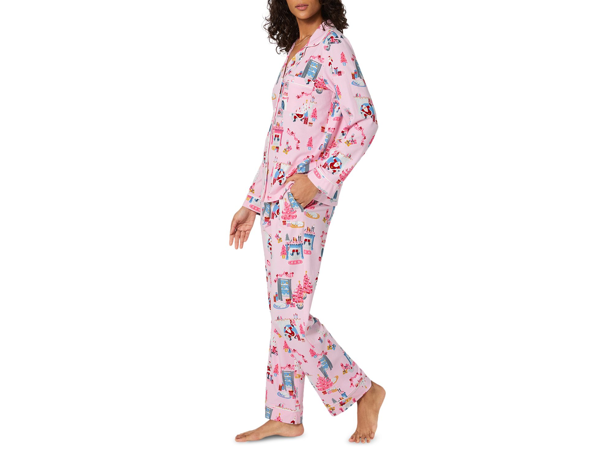 Printed Long Sleeve Pajama Set — Image 5