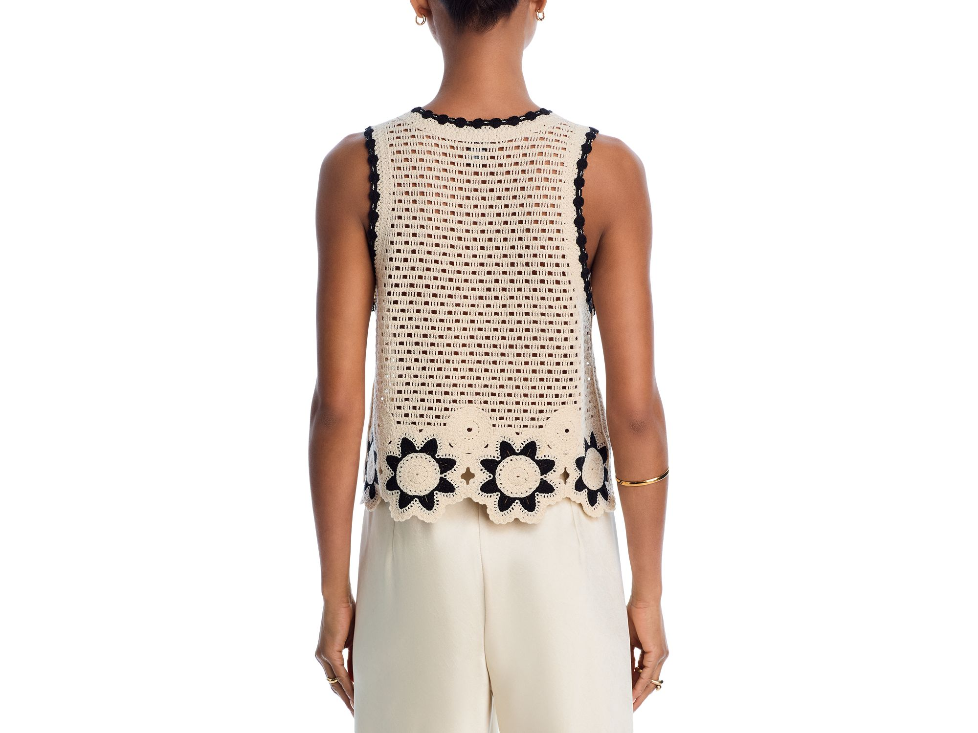 Crocheted Sleeveless Sweater — Image 3