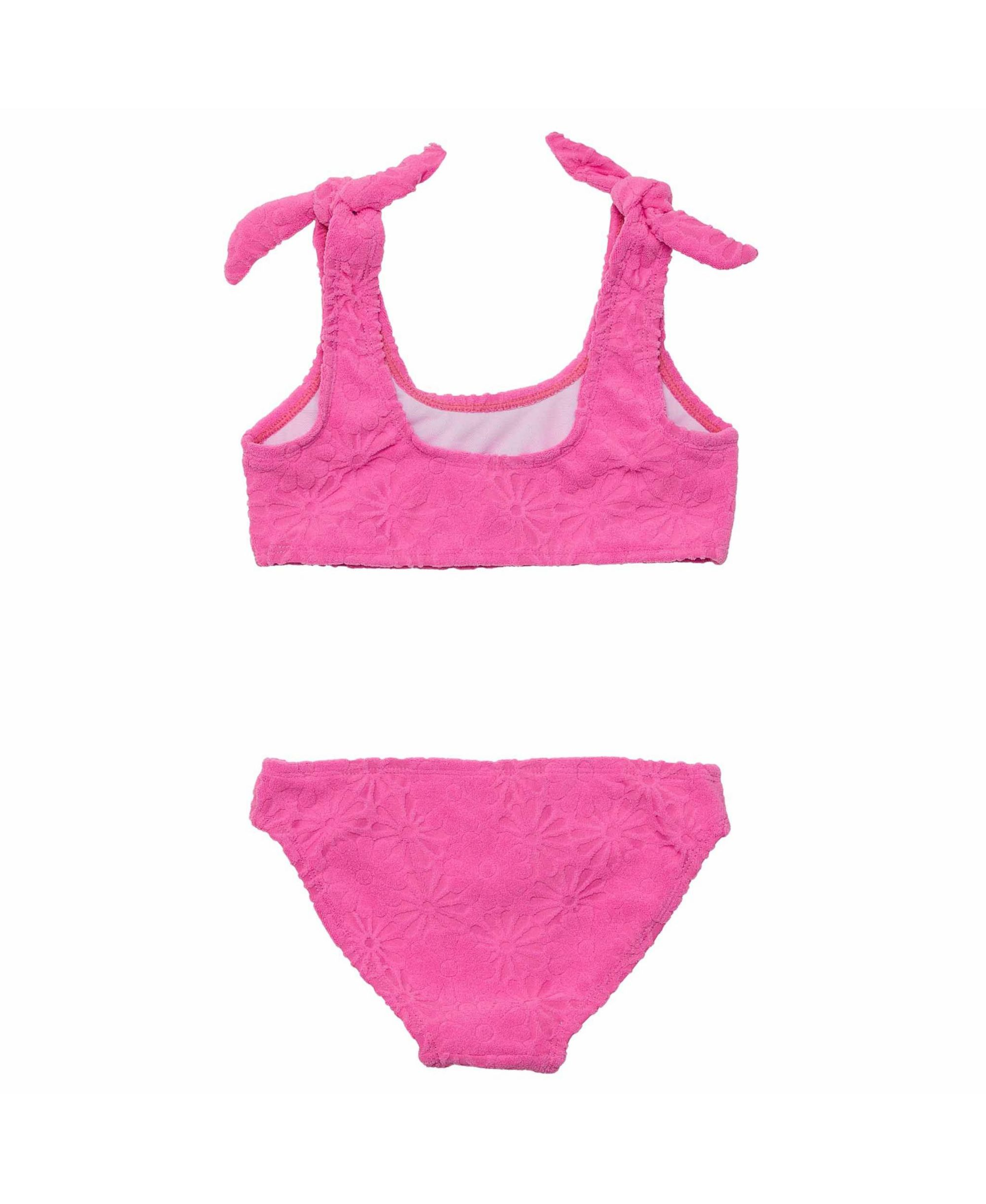 Girls' Bubblegum Bloom Crop Bikini and Bottom Set - Little Kid, Big Kid — Image 3
