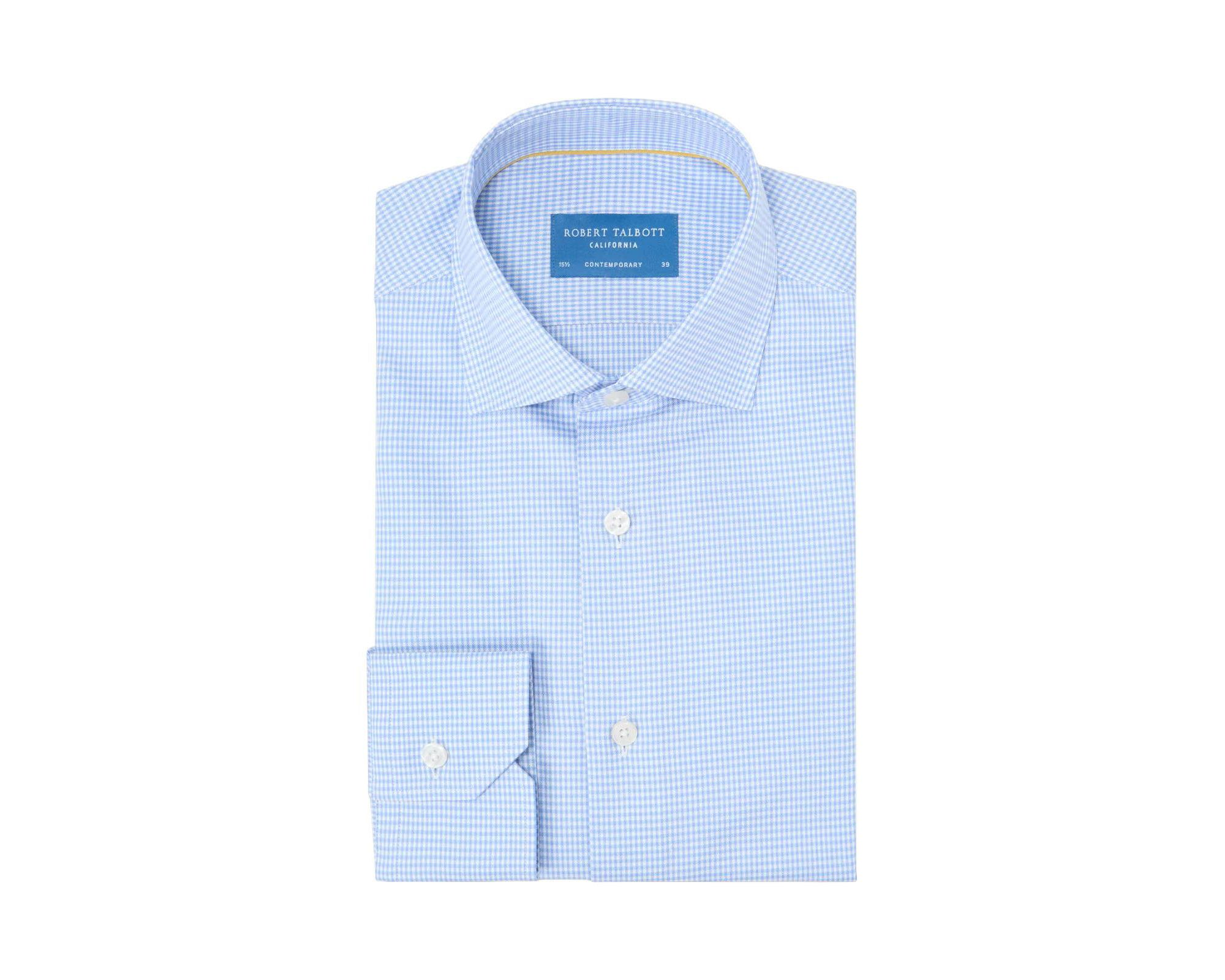 Reynolds Mini Check Contemporary Fit Shirt — Image 4