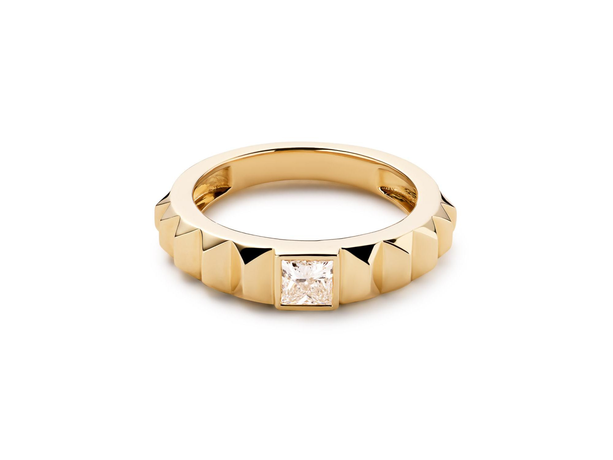 Solid Yellow Gold Lab Grown Diamond Astrid Ring — Image 4