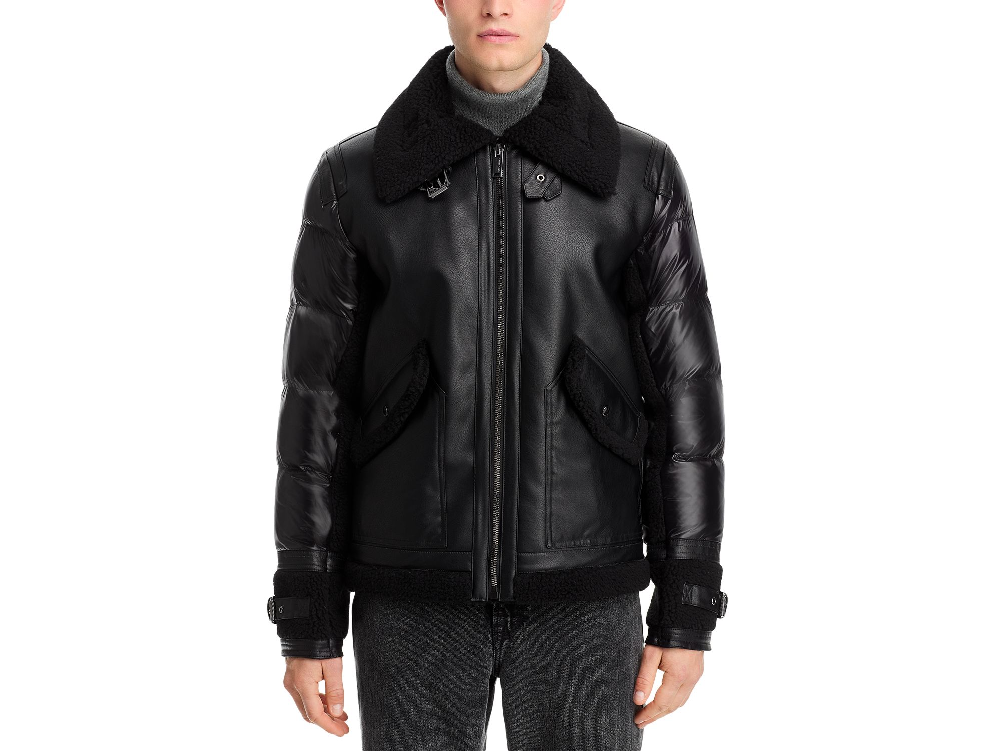 Faux Leather Jacket — Image 4
