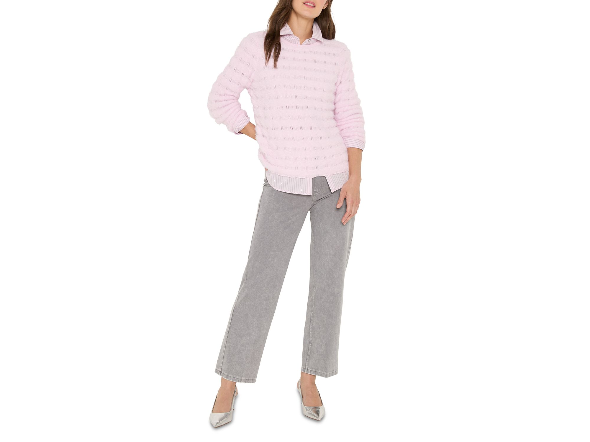 Cozy Waves Striped Sweater — Image 4