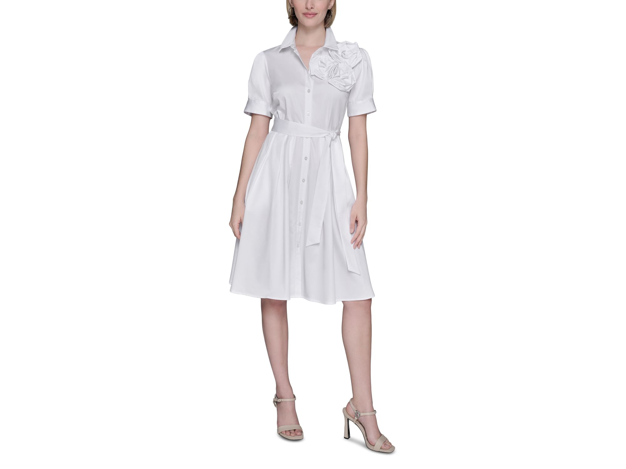 Flower Corsage Shirtdress — Image 9