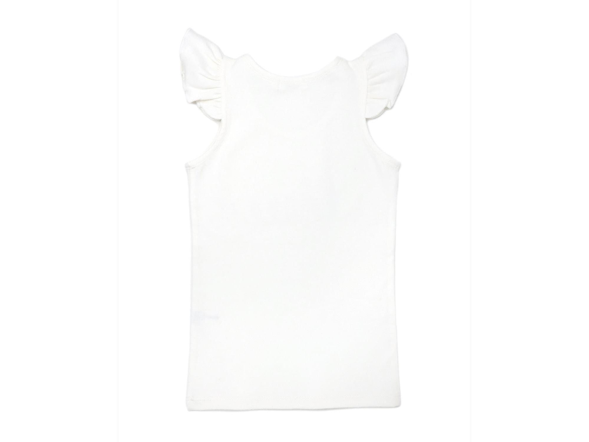 Girls' "lil sis" Pink Sparkle Embroidered Flutter Sleeve Tank - Baby — Image 3