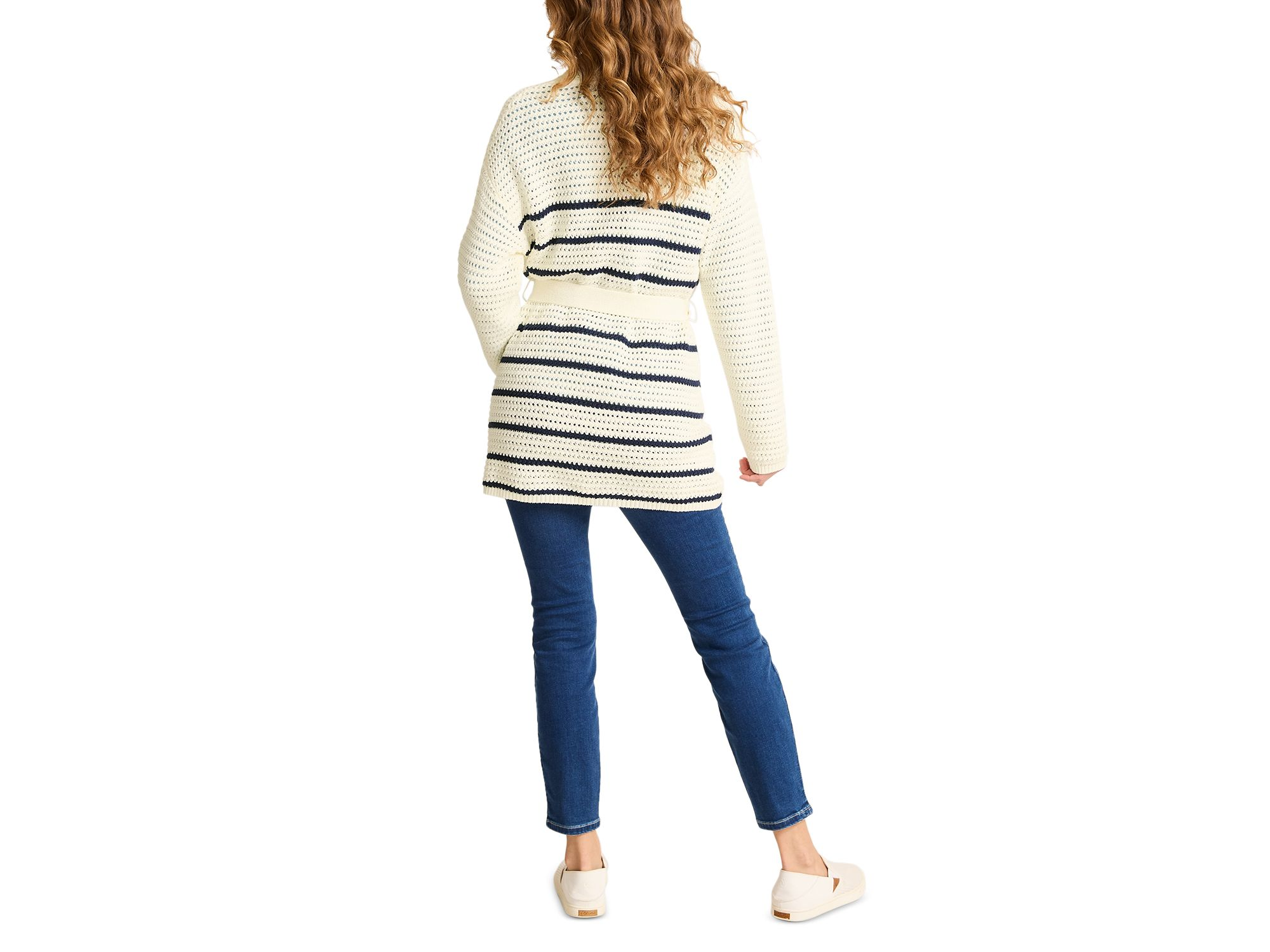 Stripe Crochet Stitch Cardigan — Image 3