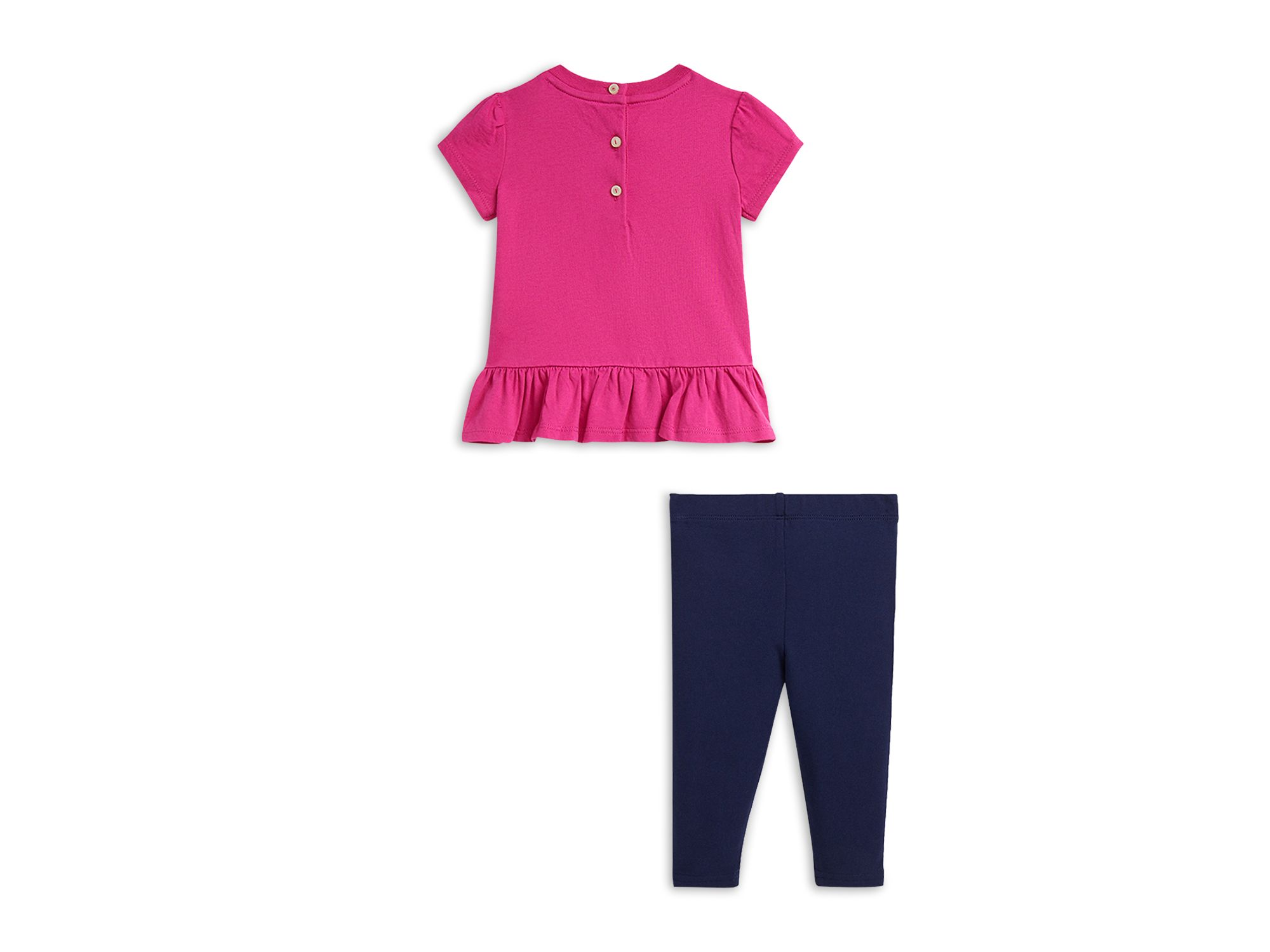 Girls' Polo Bear Cotton Tee & Legging Set - Baby — Image 3