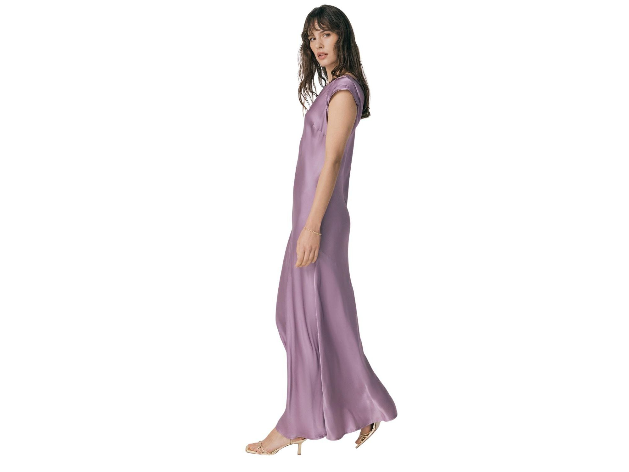 Averie Boat Neck Satin Maxi Dress — Image 4