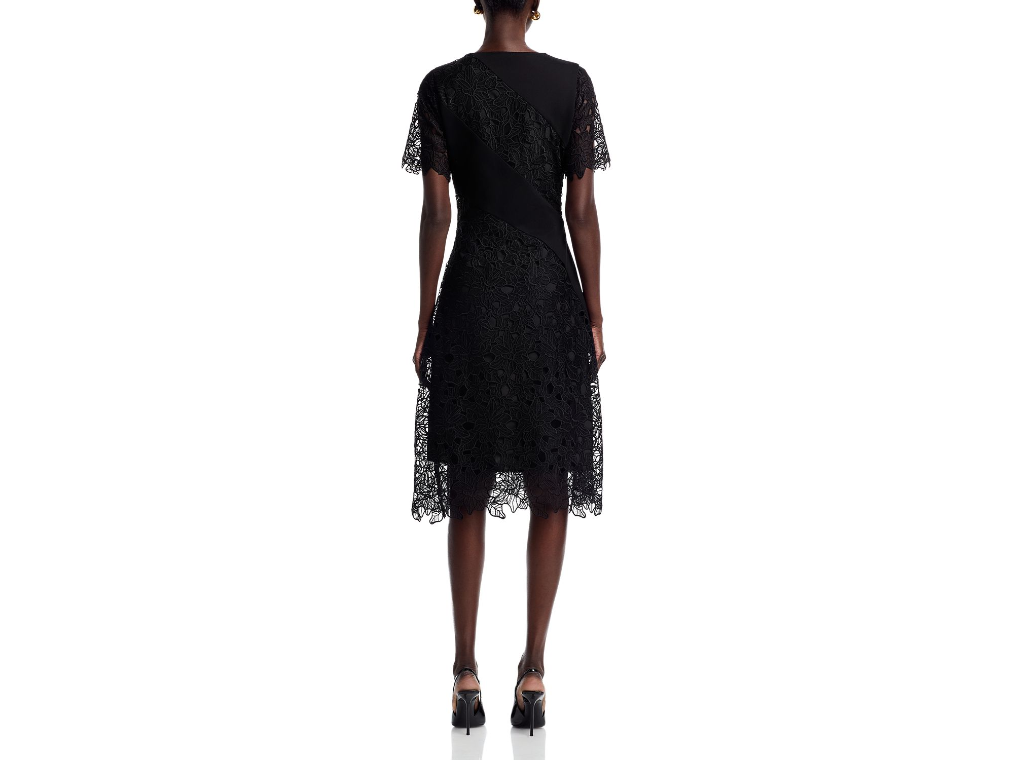 Woven Mixed Media Midi Dress — Image 3