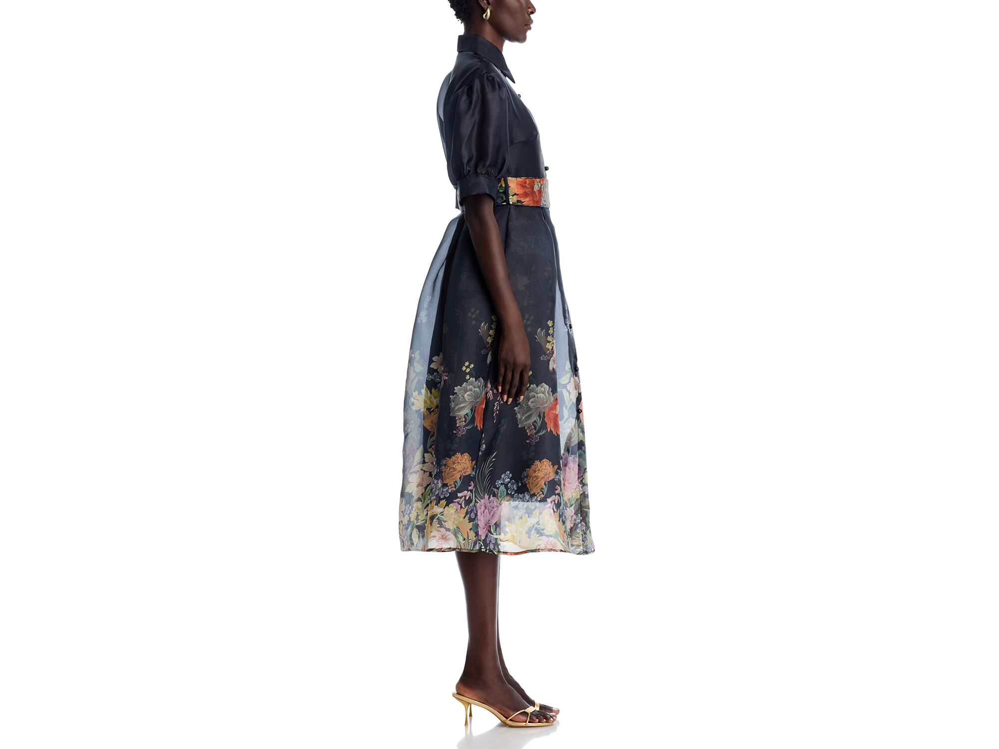 Floral Print Button Front Dress — Image 5
