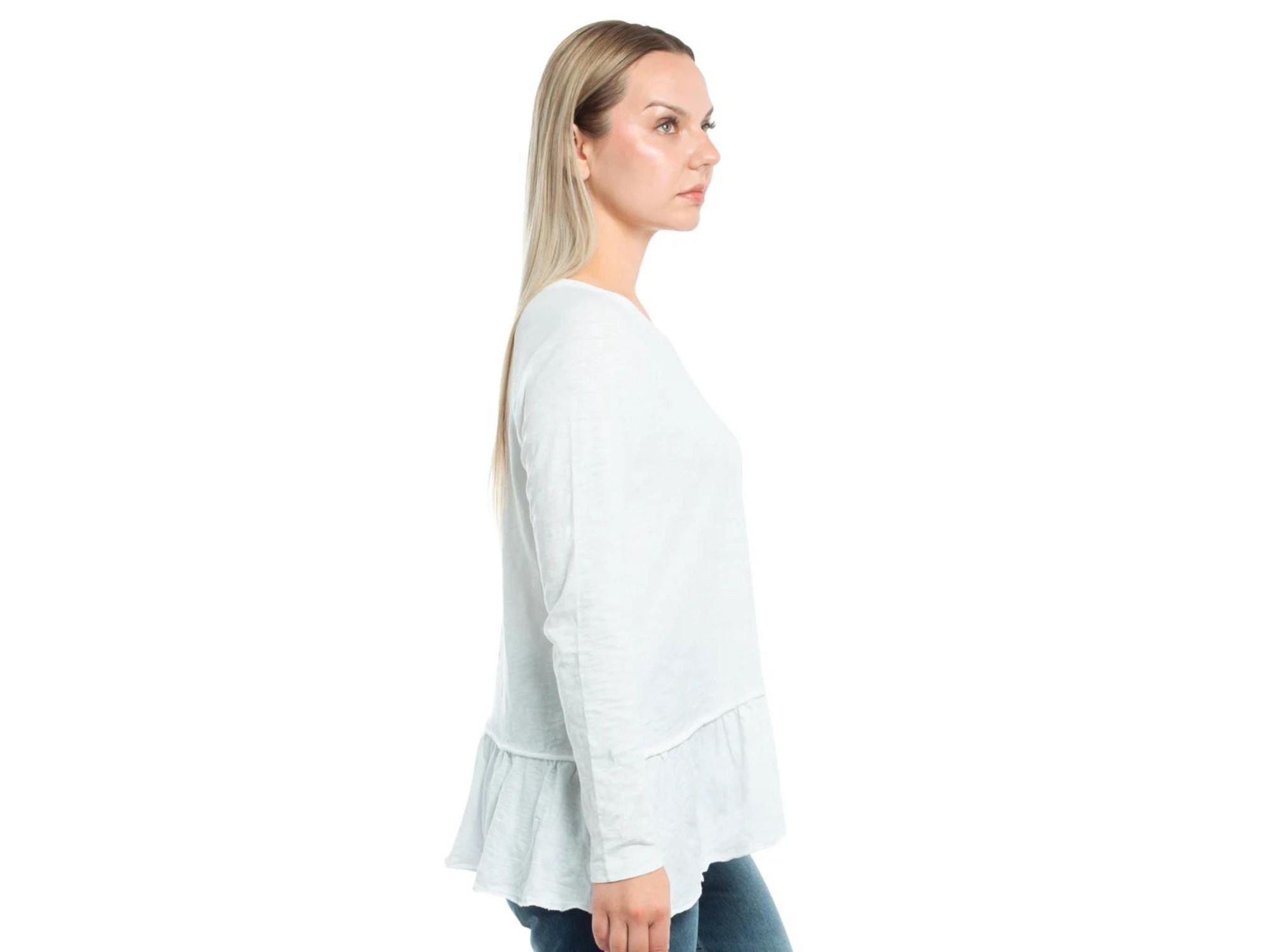 Raglan Asymmetric Peplum Hem Tee — Image 3
