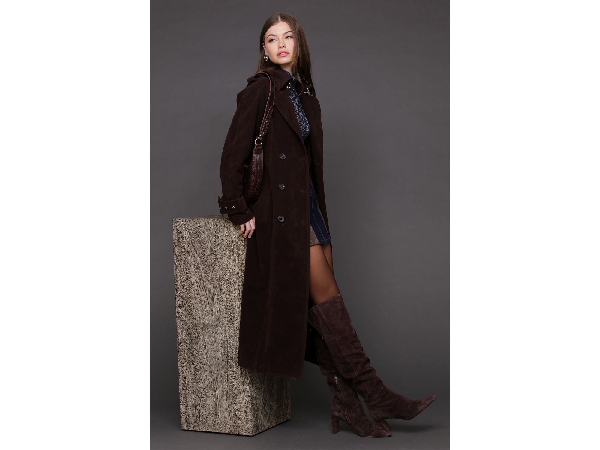 Faux Suede Utility Trench — Image 5