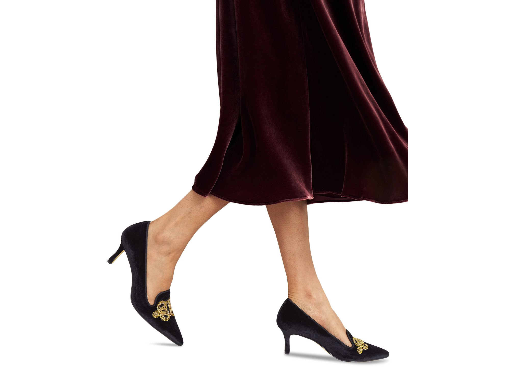 Women's Keston Court Pointed Toe Kitten Heel Pumps — Image 4