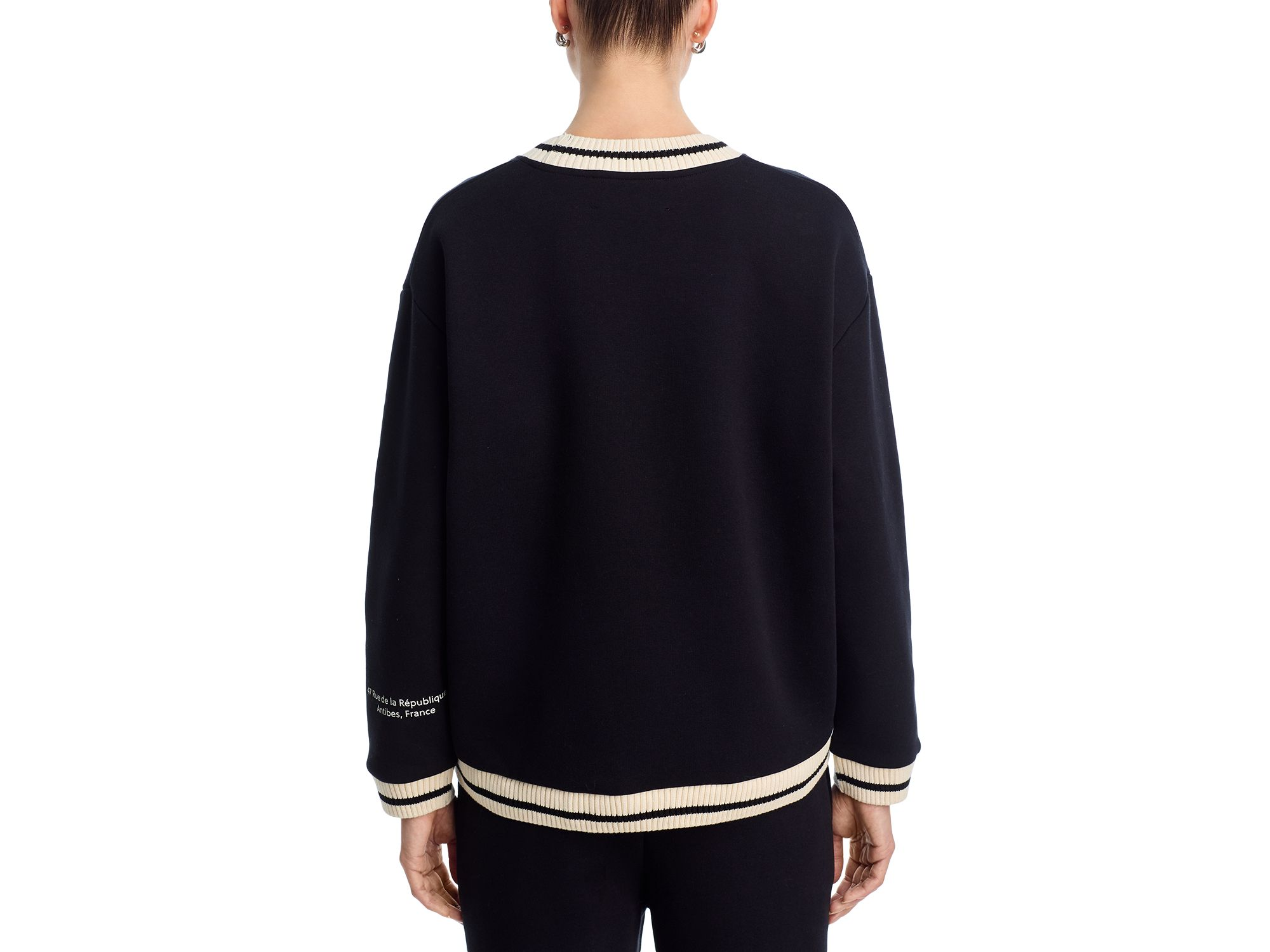 x Von Dutch Striped Rib Crewneck Pullover & Wide Leg Pants — Image 4