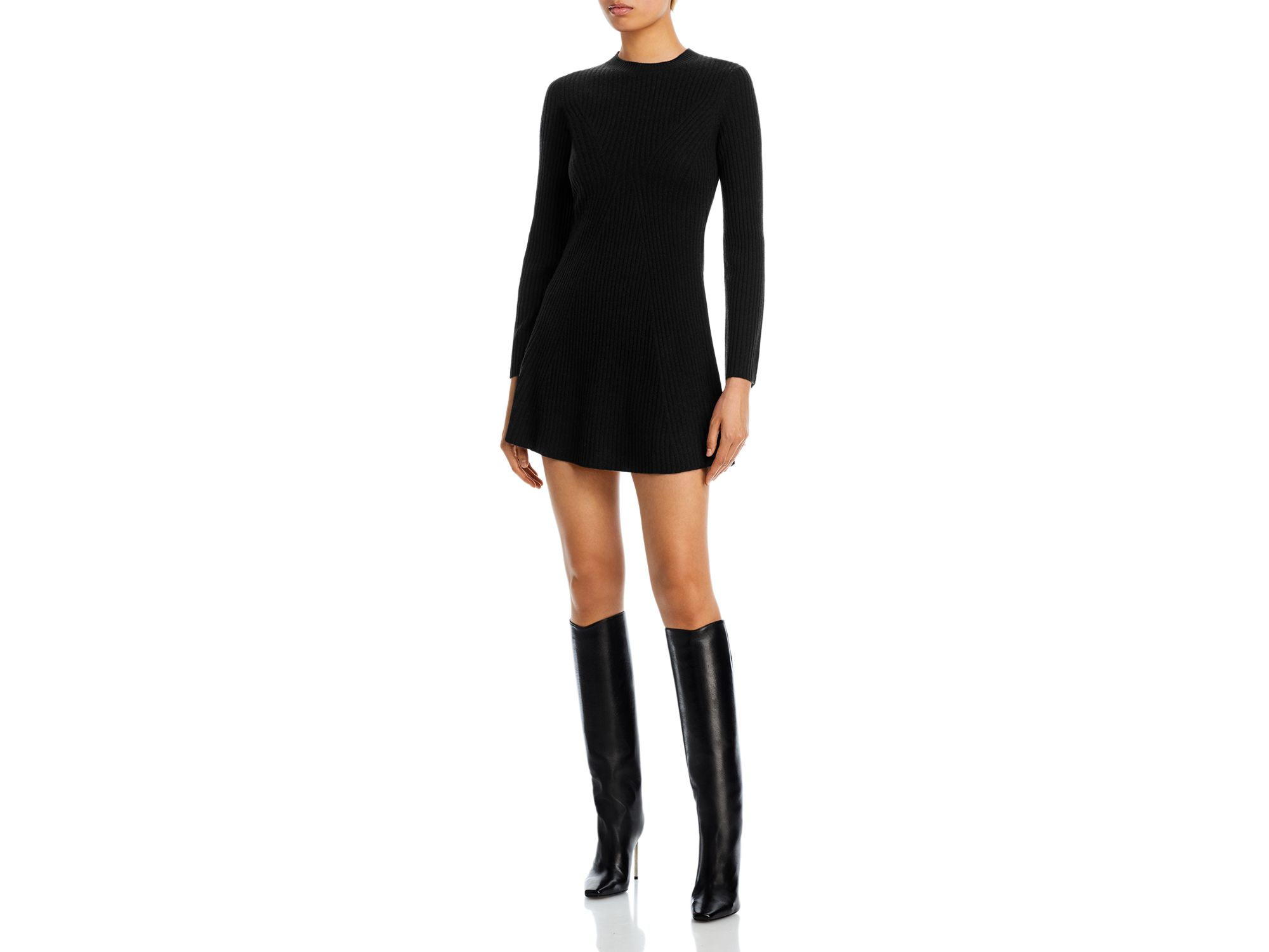 100% Cashmere Contour Ribbed Mini Dress - Exclusive — Image 14
