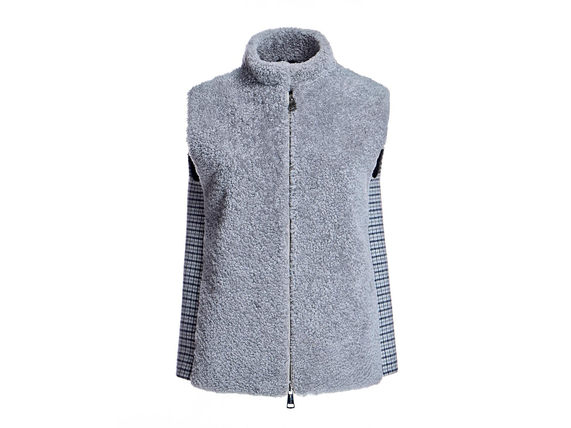 Mixed-Media Shearling Vest — Image 3