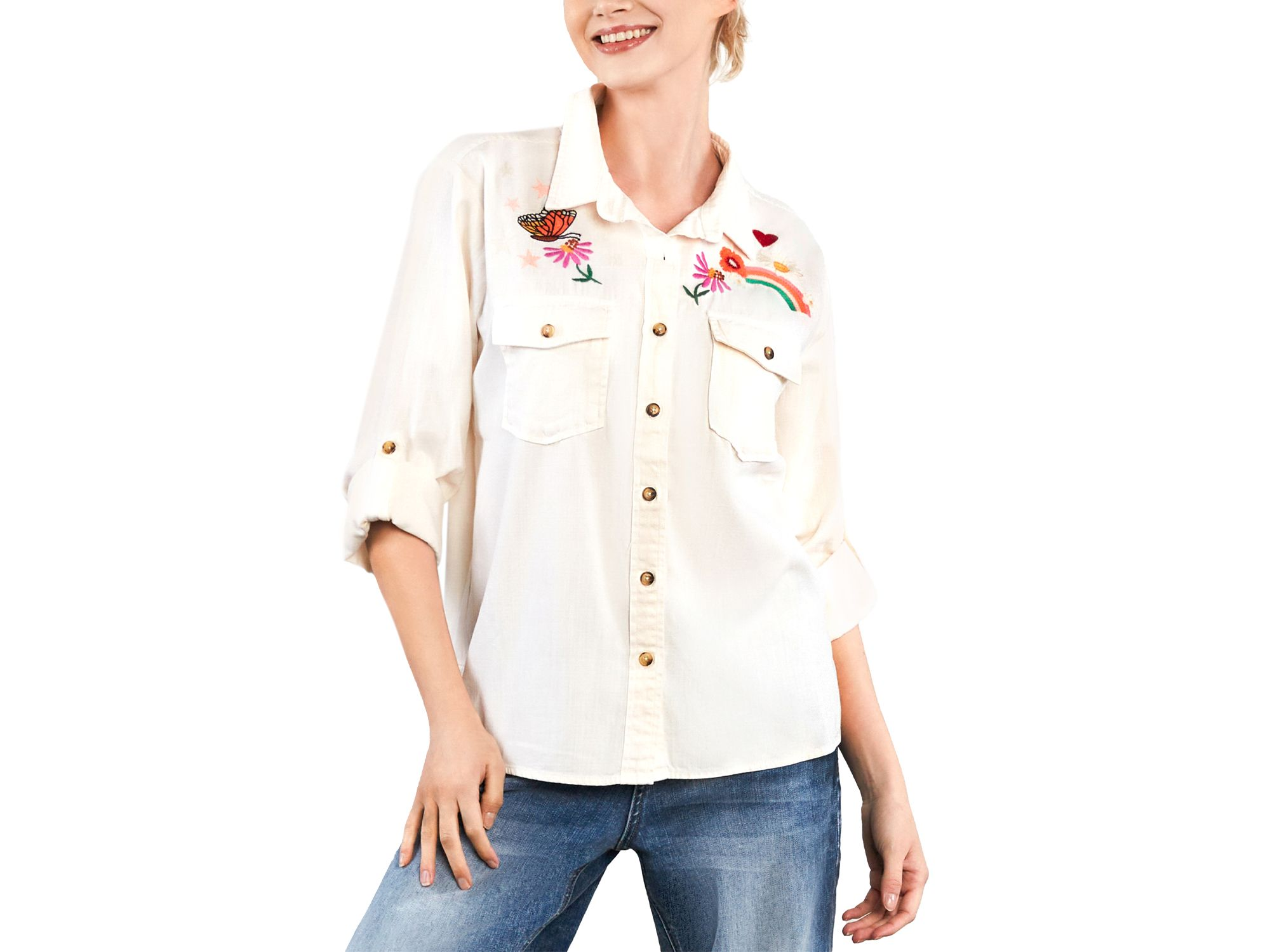 Happy Place Denim Shirt — Image 3