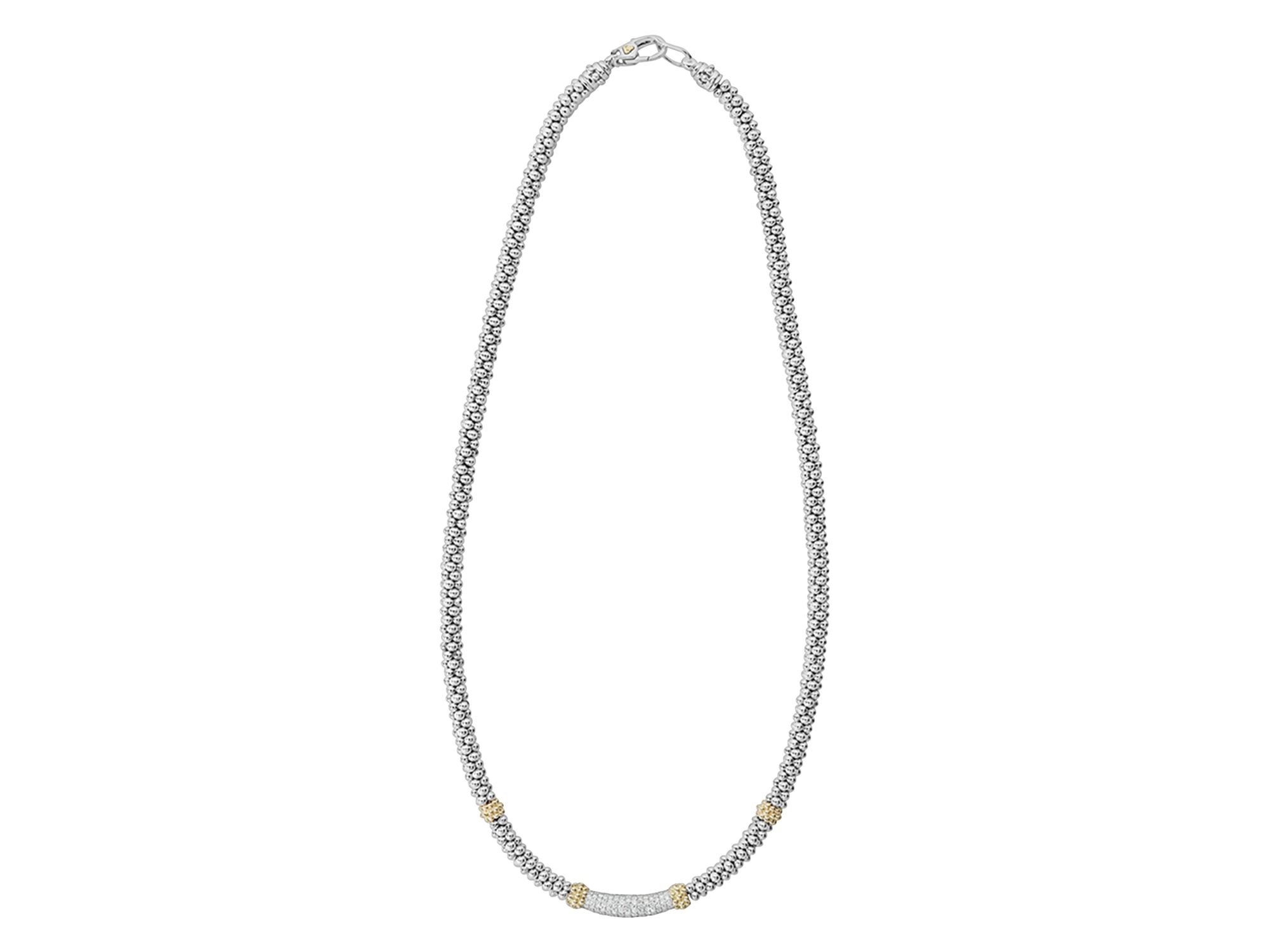 18K Gold & Sterling Silver Diamond Lux Single Station Necklace, 16" — Image 6
