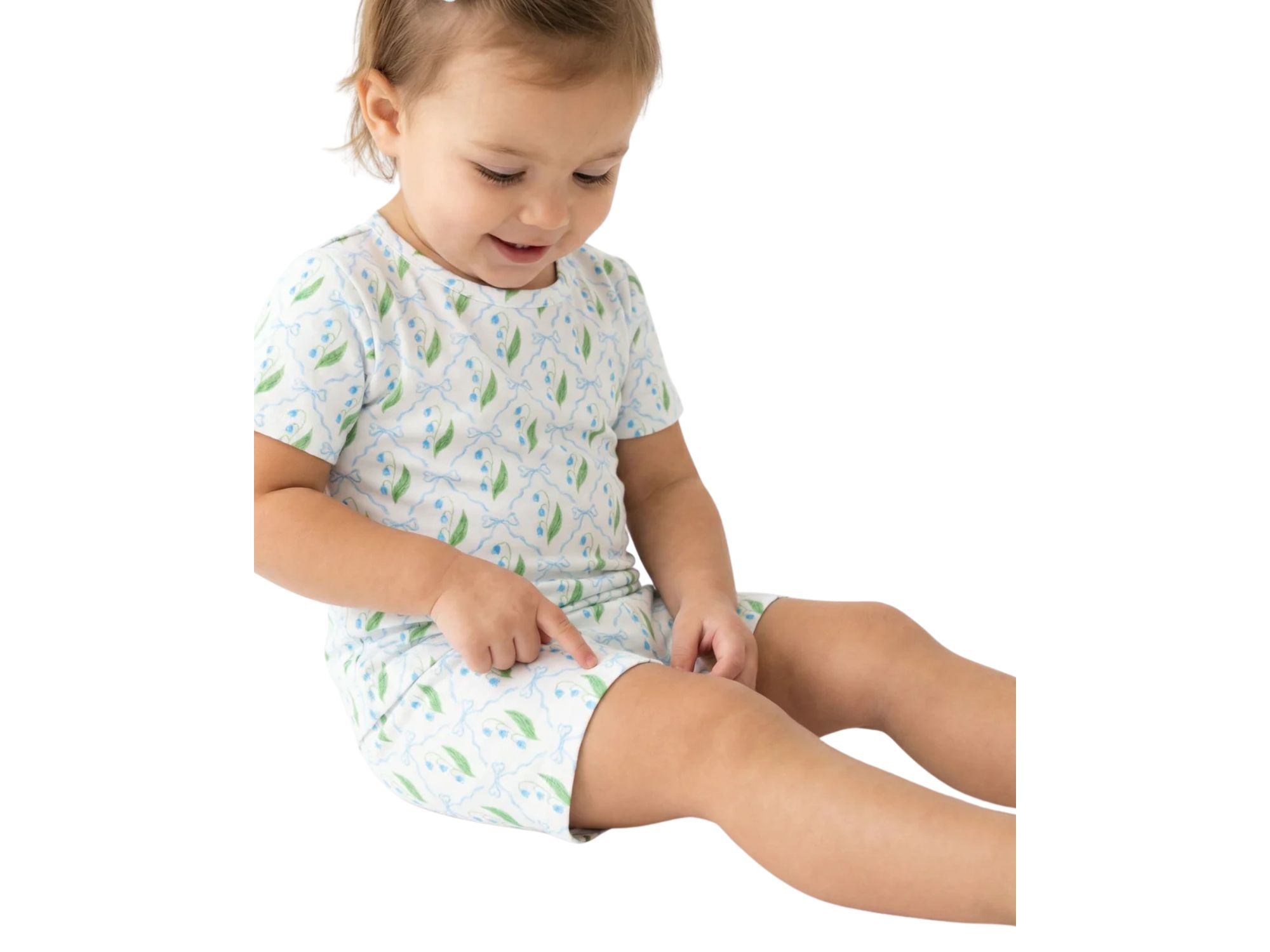Girls' Bluebell Bows Pajama Set - Baby, Little Kid — Image 5