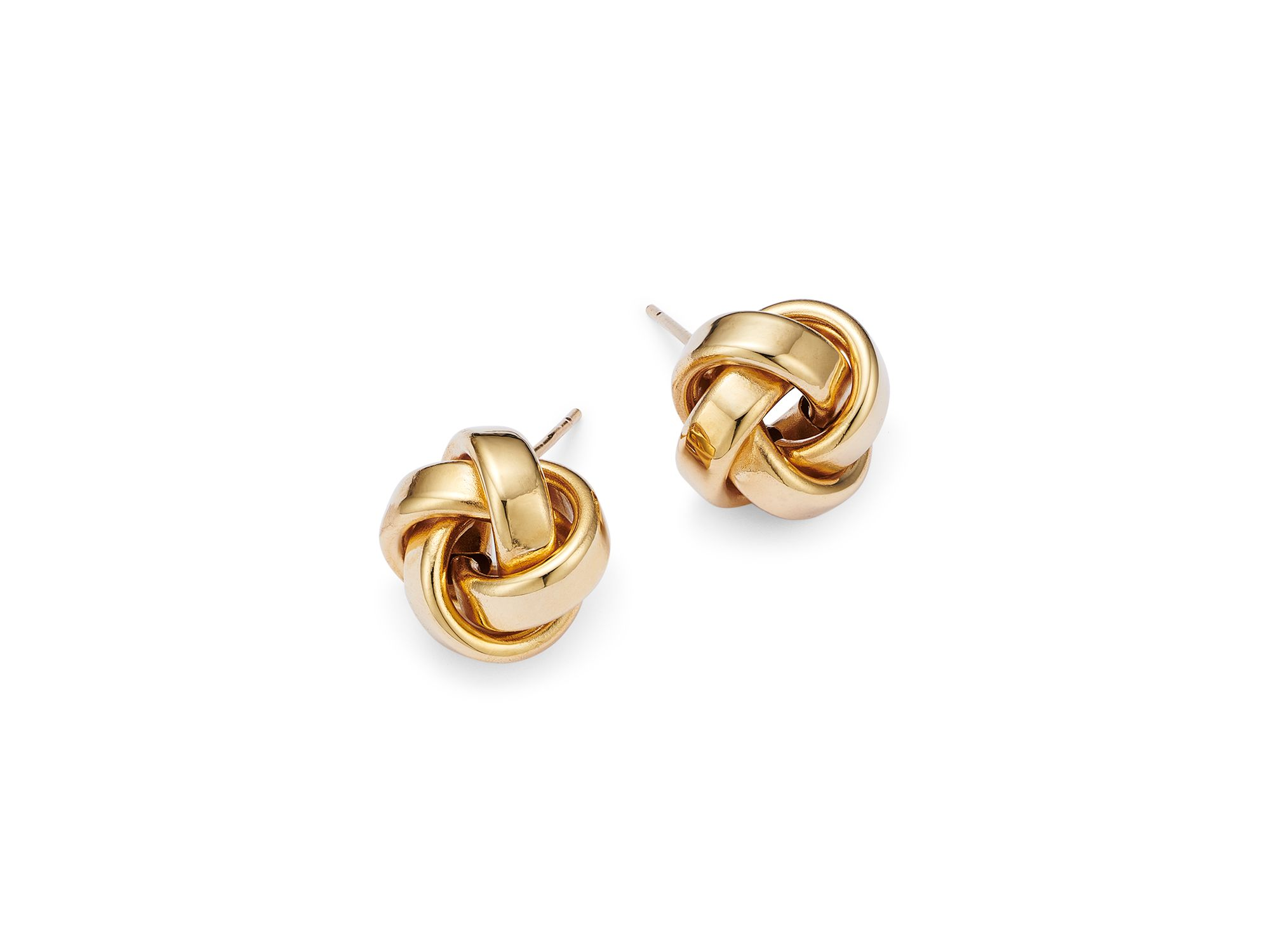 Love Knot Stud Earrings in 14K Yellow Gold — Image 4