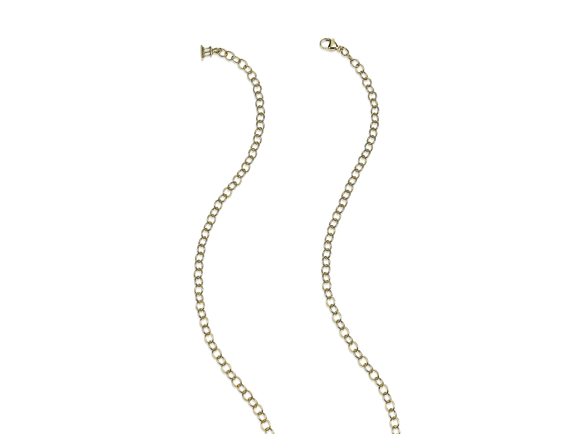 18K Yellow Gold Oval Link Chain Necklace, 24" — Image 4